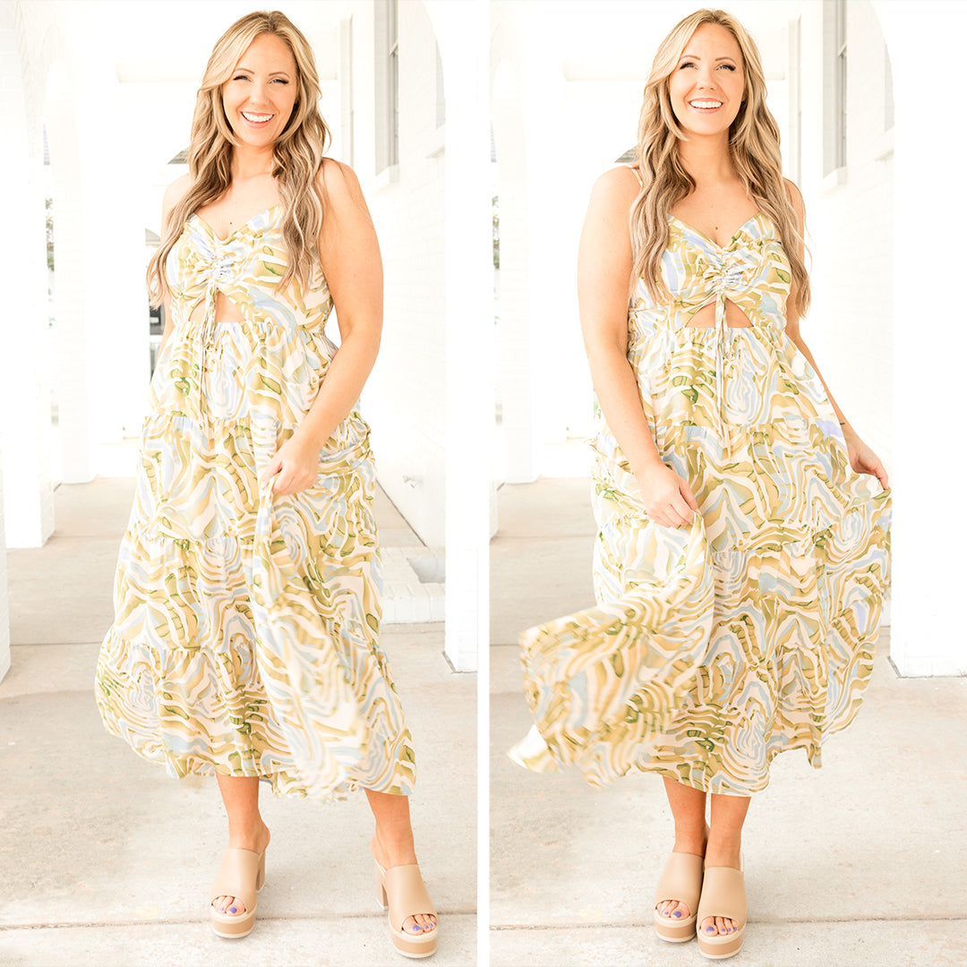 To The Sky Dress, Green