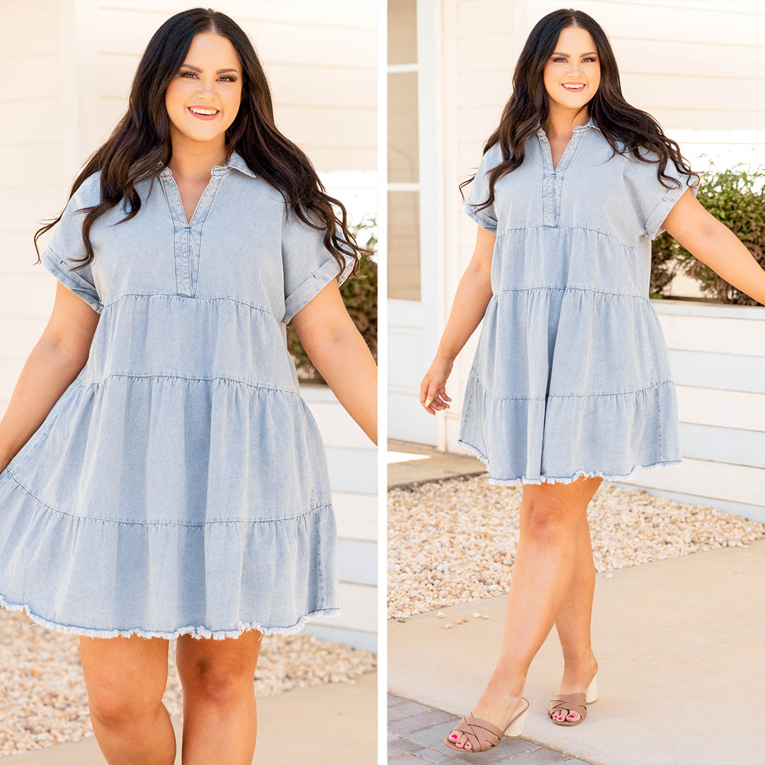 The Sweetest Reason Dress, Light Wash