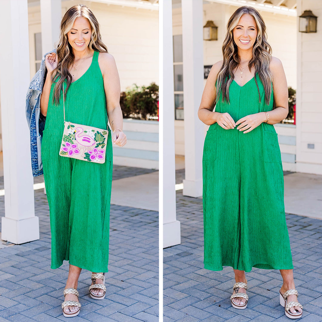Give Me Your Time Jumpsuit, Kelly Green