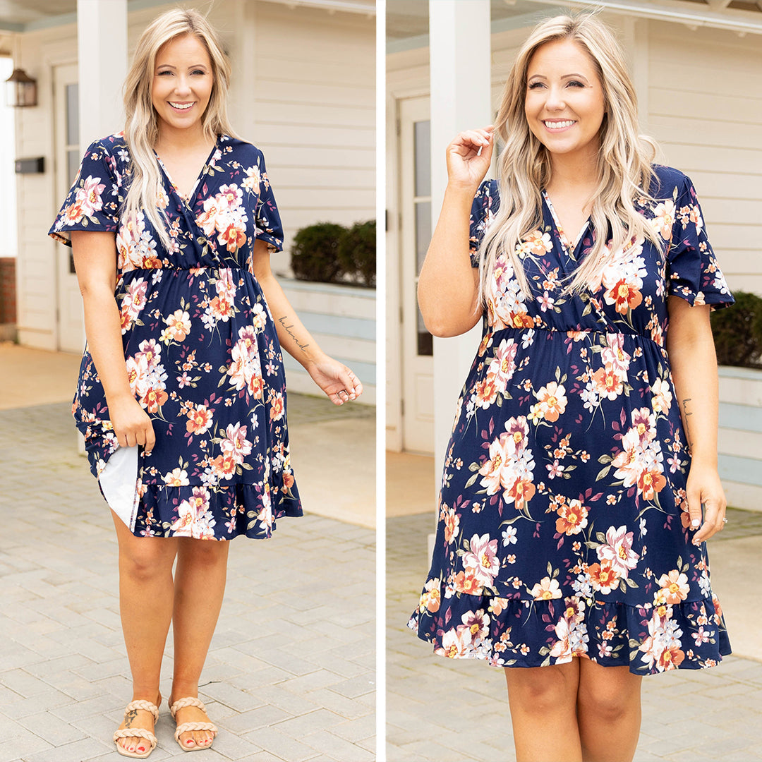 Valley Gal Dress, Navy