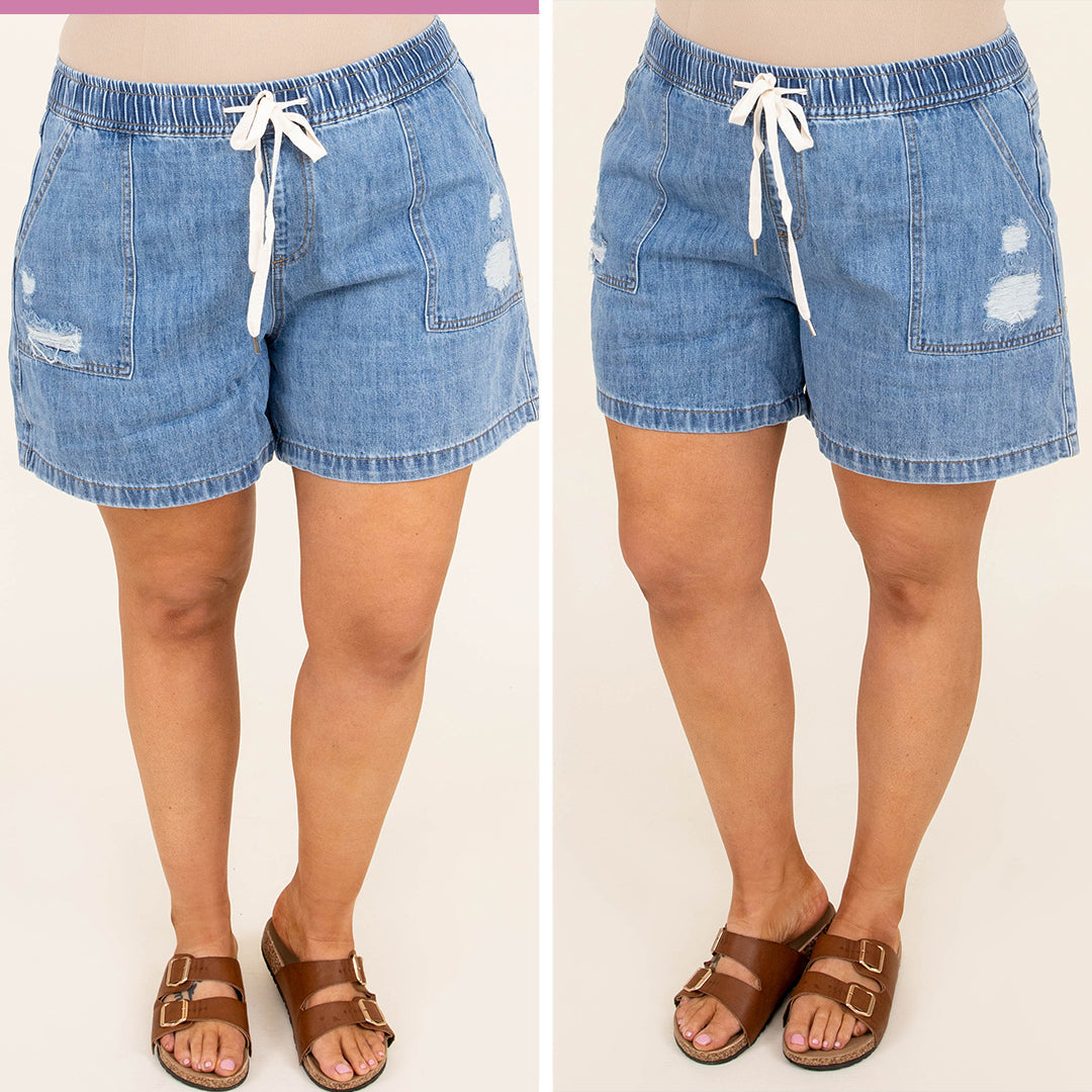 Catch The Tide Shorts, Denim