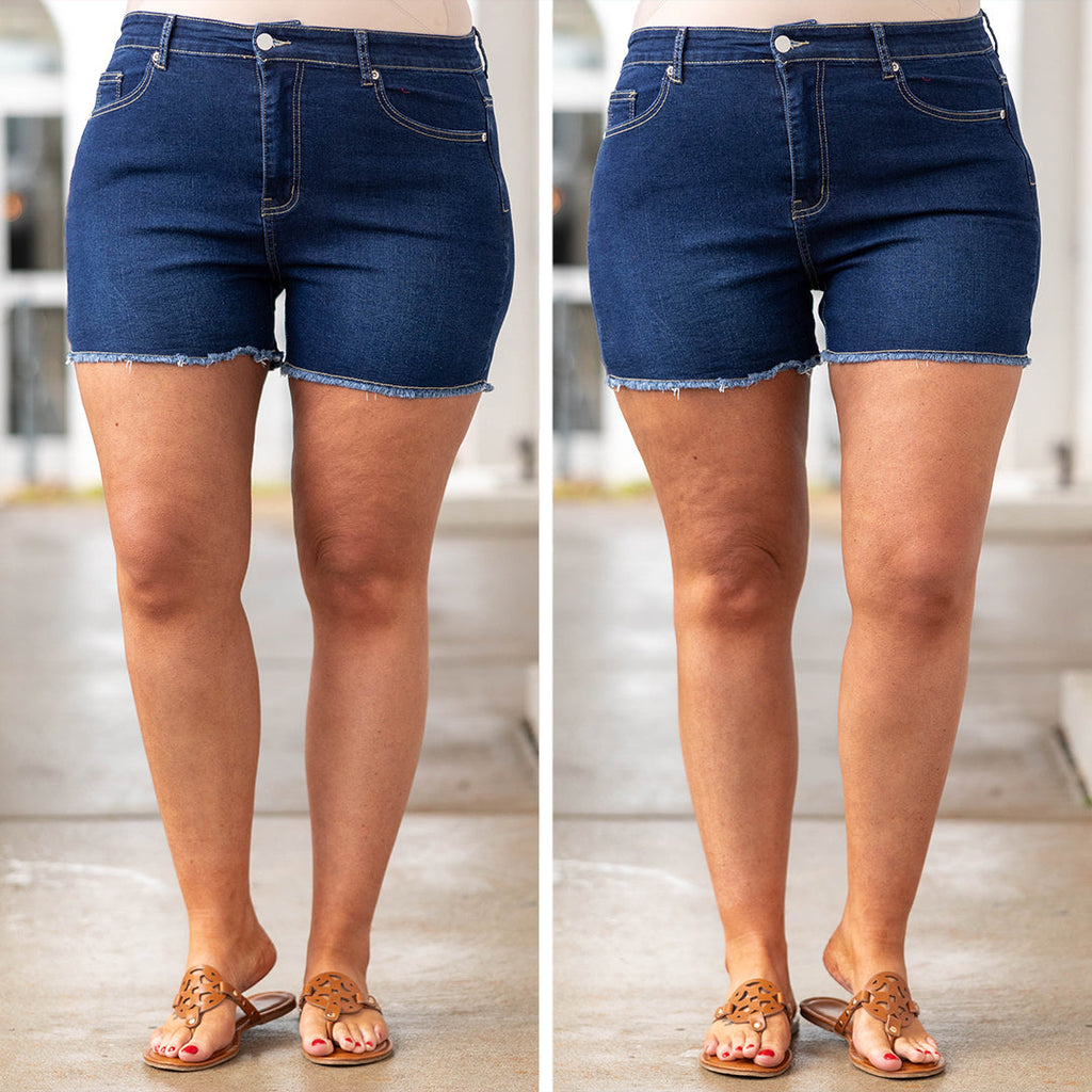 Time In The Sun Shorts, Dark Wash