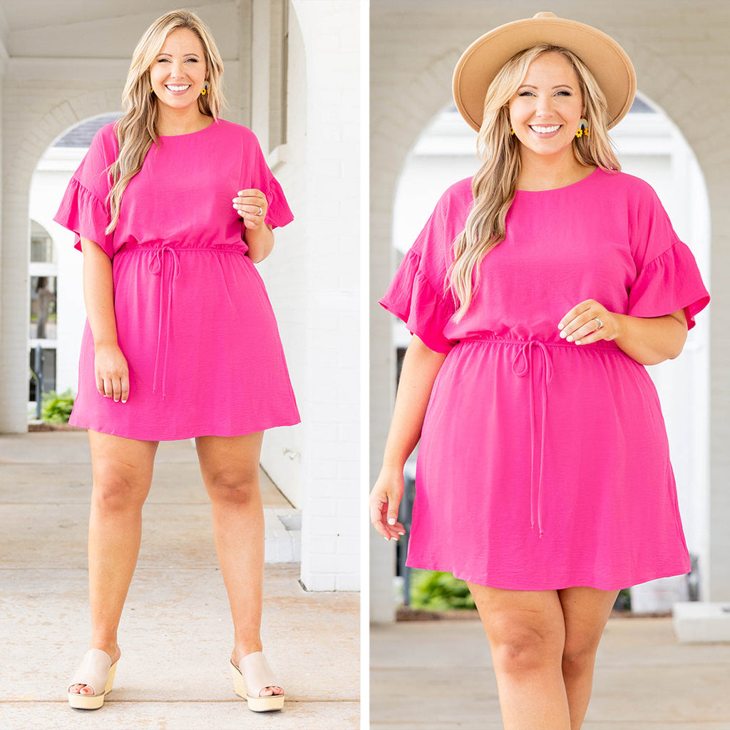 When The Sun Rises Dress, Ultra Pink