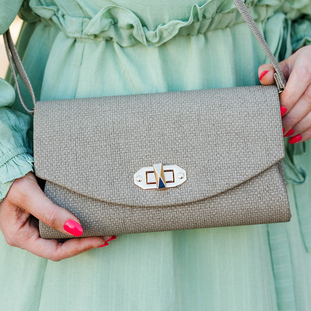 First Class Only Handbag, Taupe