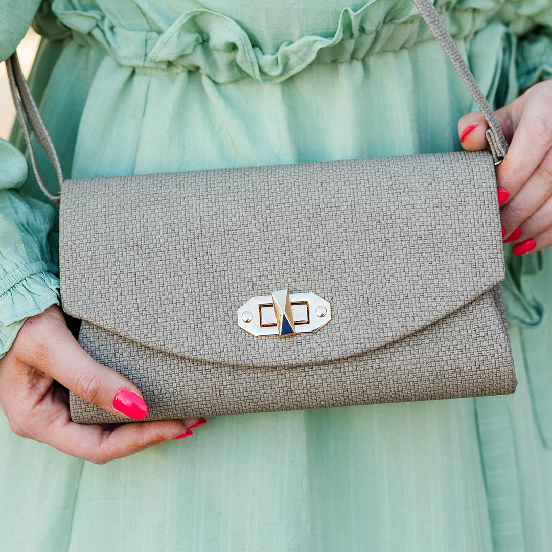 First Class Only Handbag, Taupe