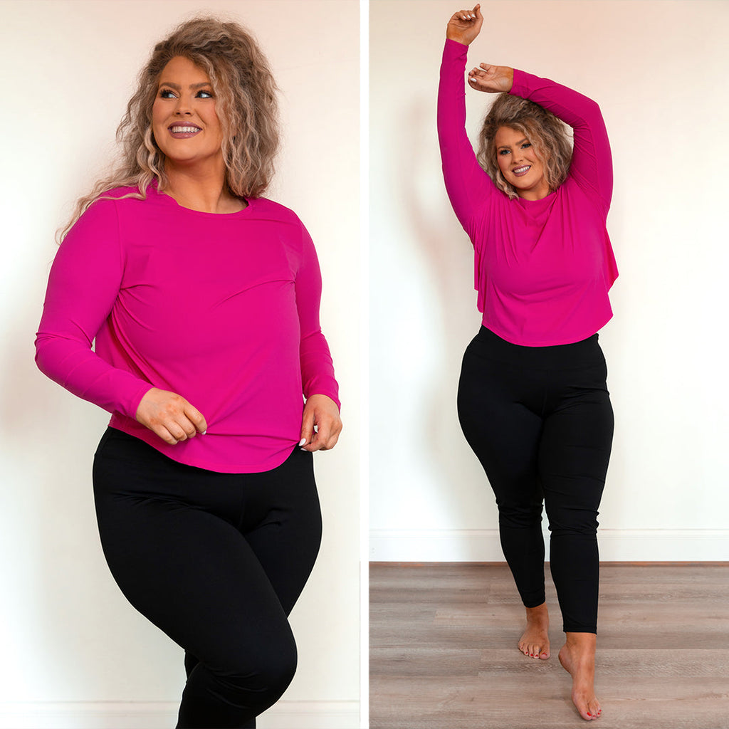 Got It Done Active Top, Fuchsia