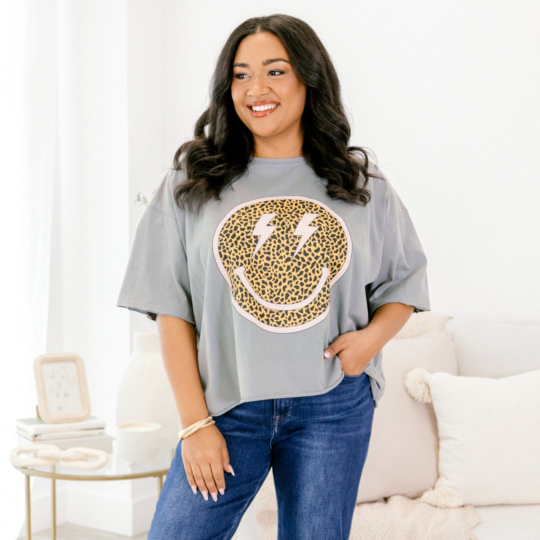 Eyes for Smiles Vintage Wash Tee, Steel