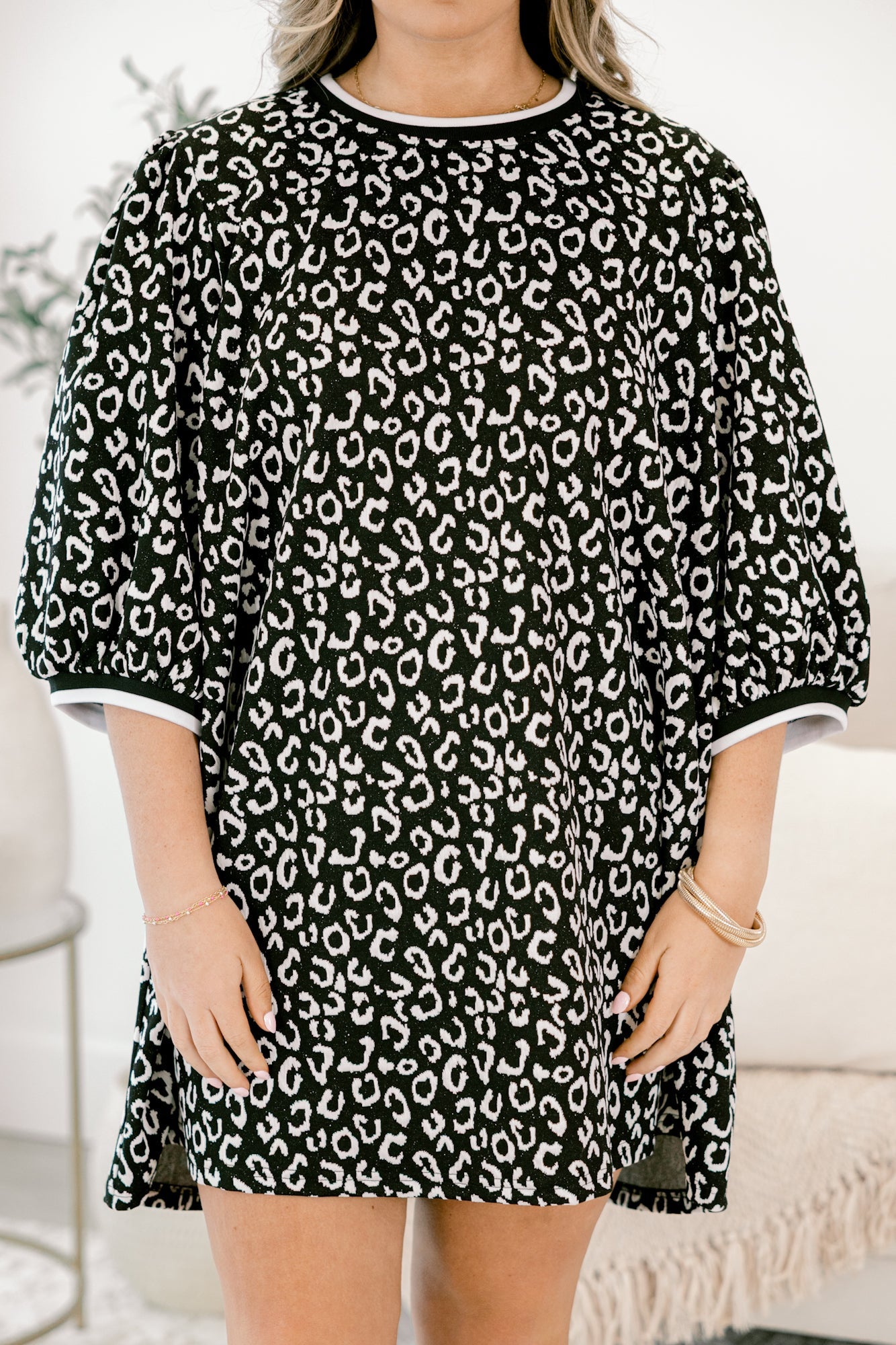 Path To Greatness Dress, Black Leopard