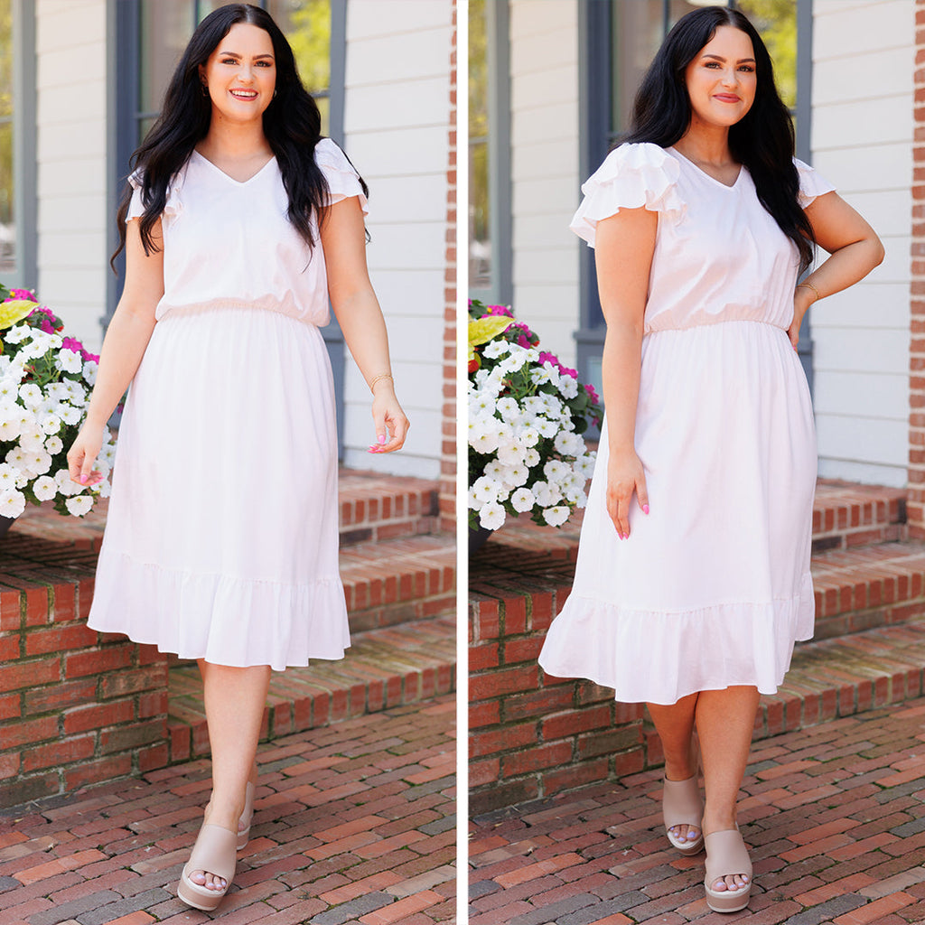 Jumping On Clouds Dress, White