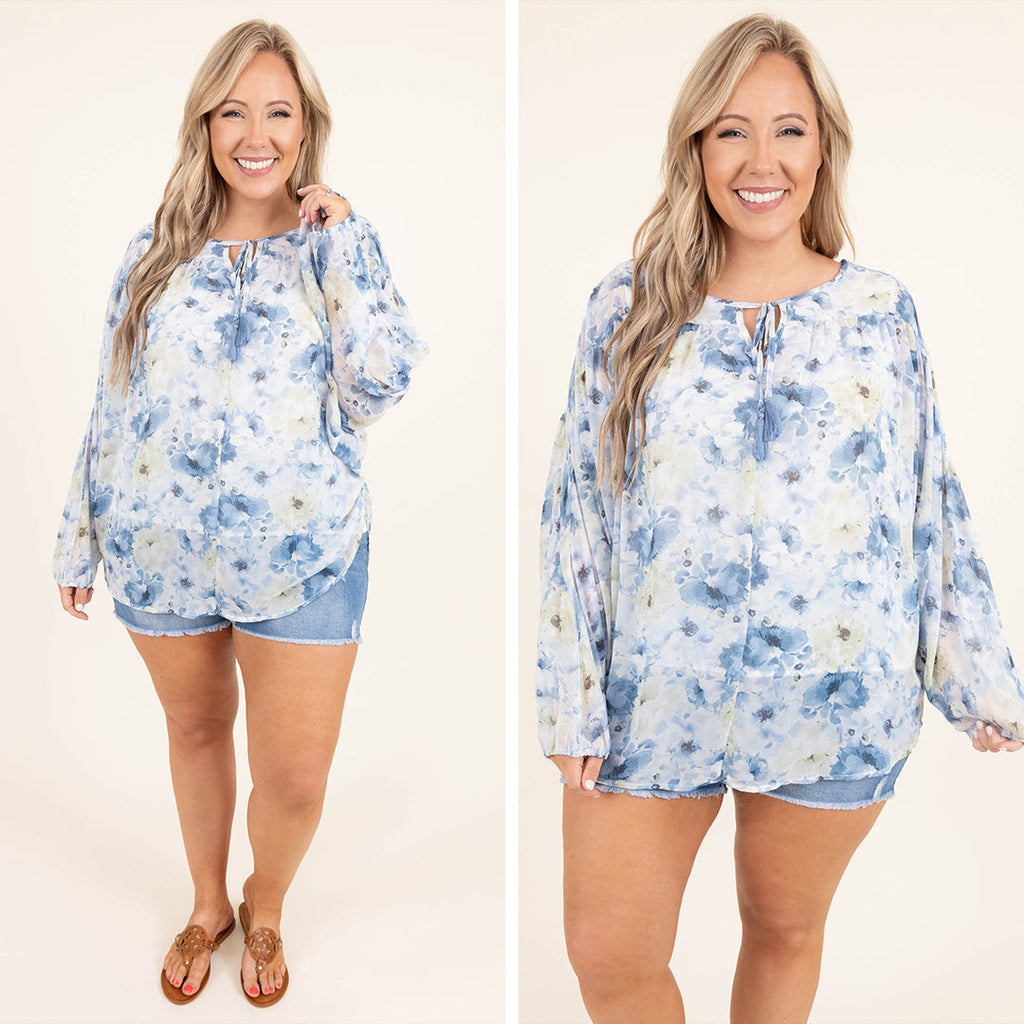 Give Me Shelter Top, Blue