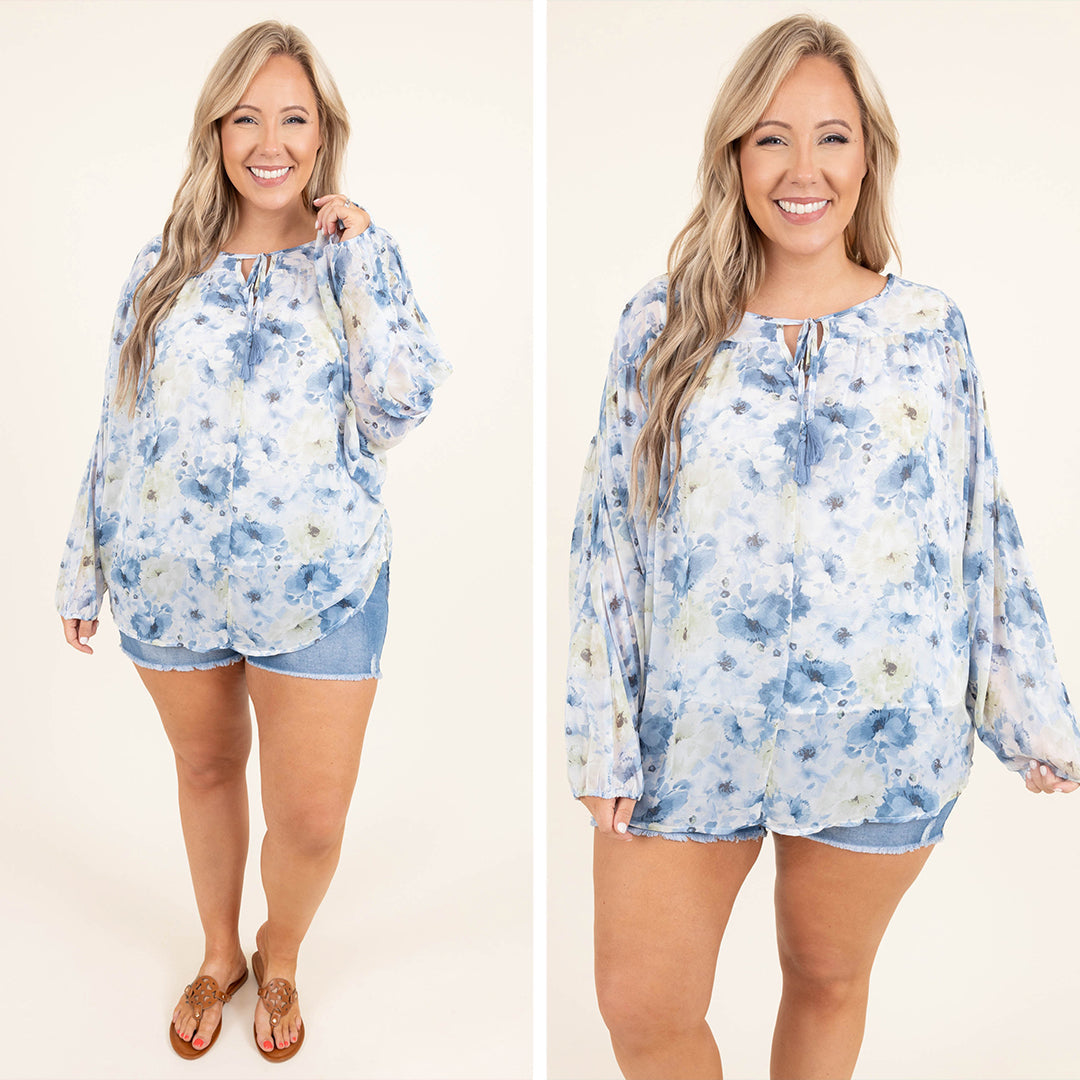 Give Me Shelter Top, Blue