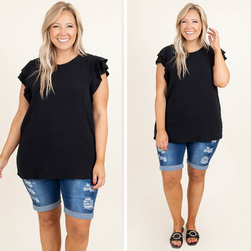 Effortless Feeling Top, Black