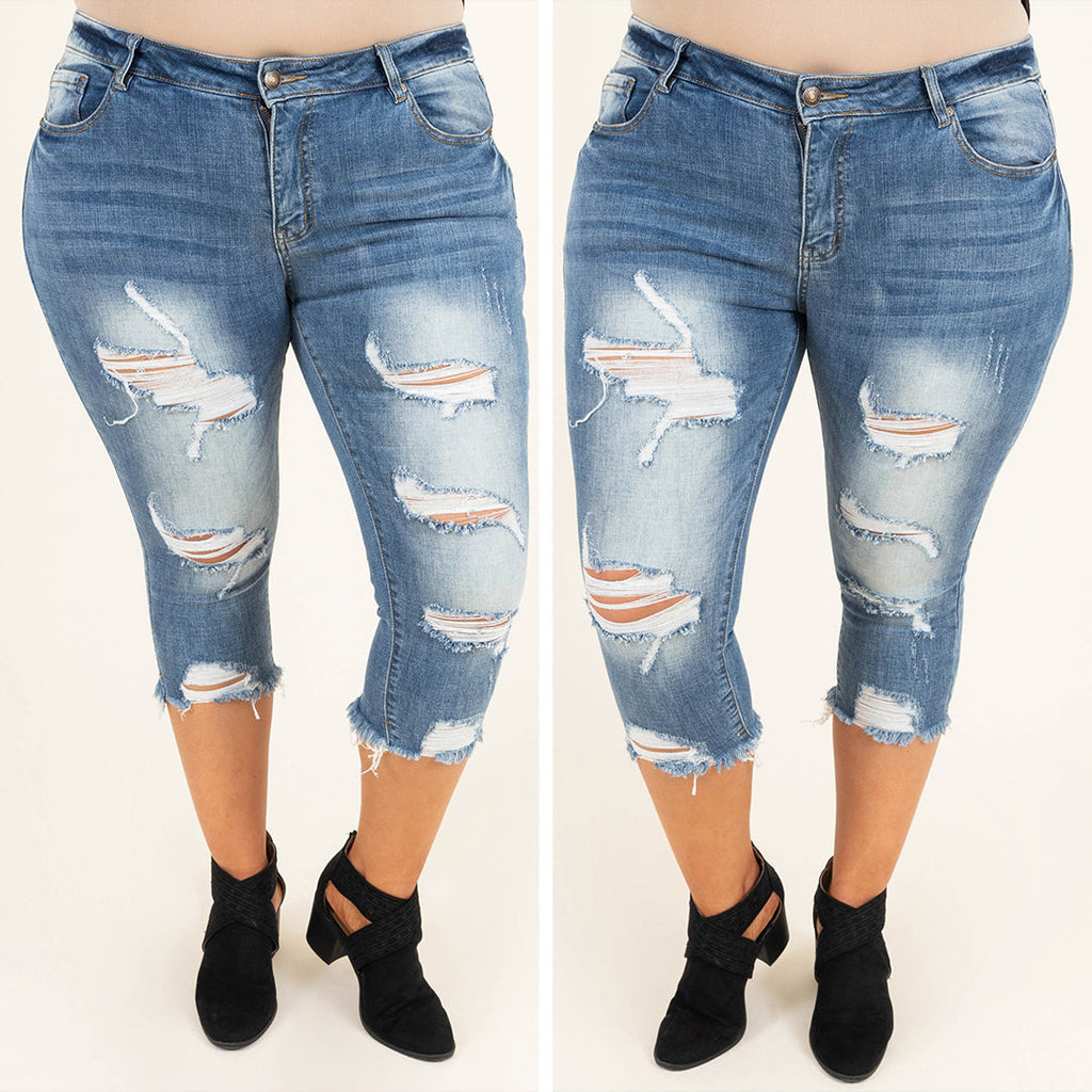 My Go To Capris, Medium Wash