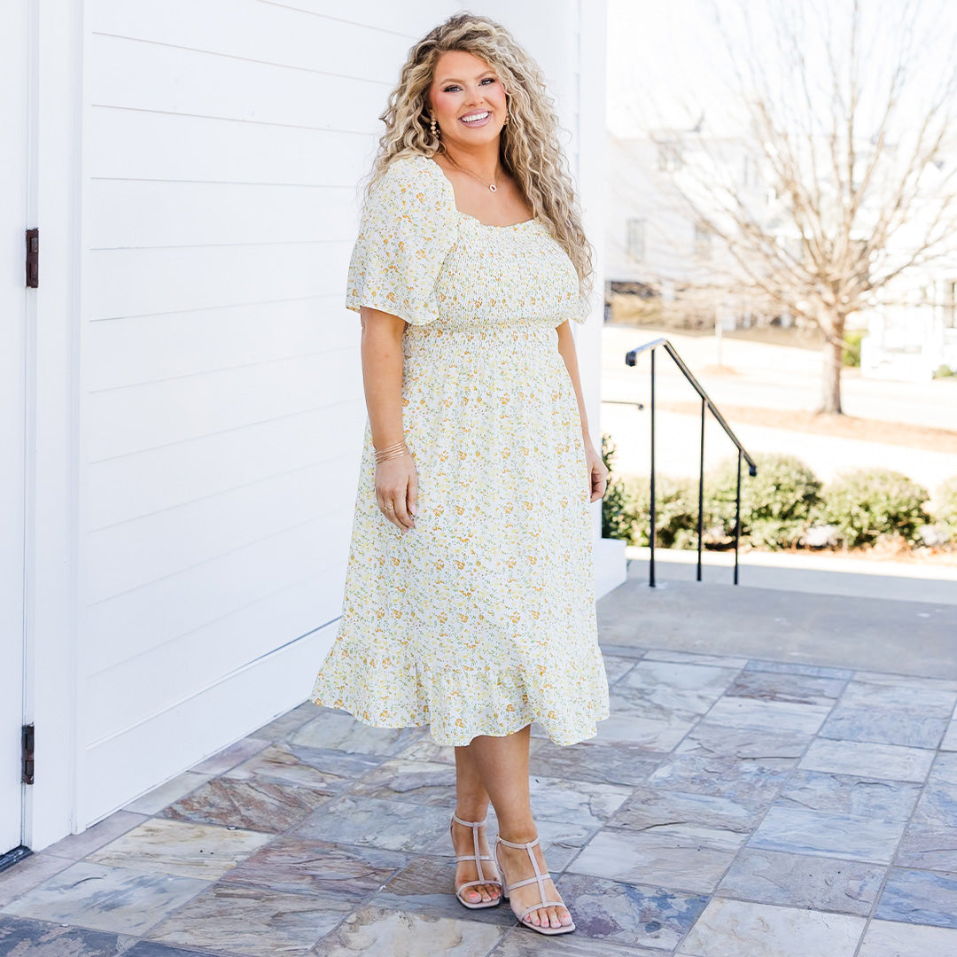 A Moment In The Sun Dress, Yellow