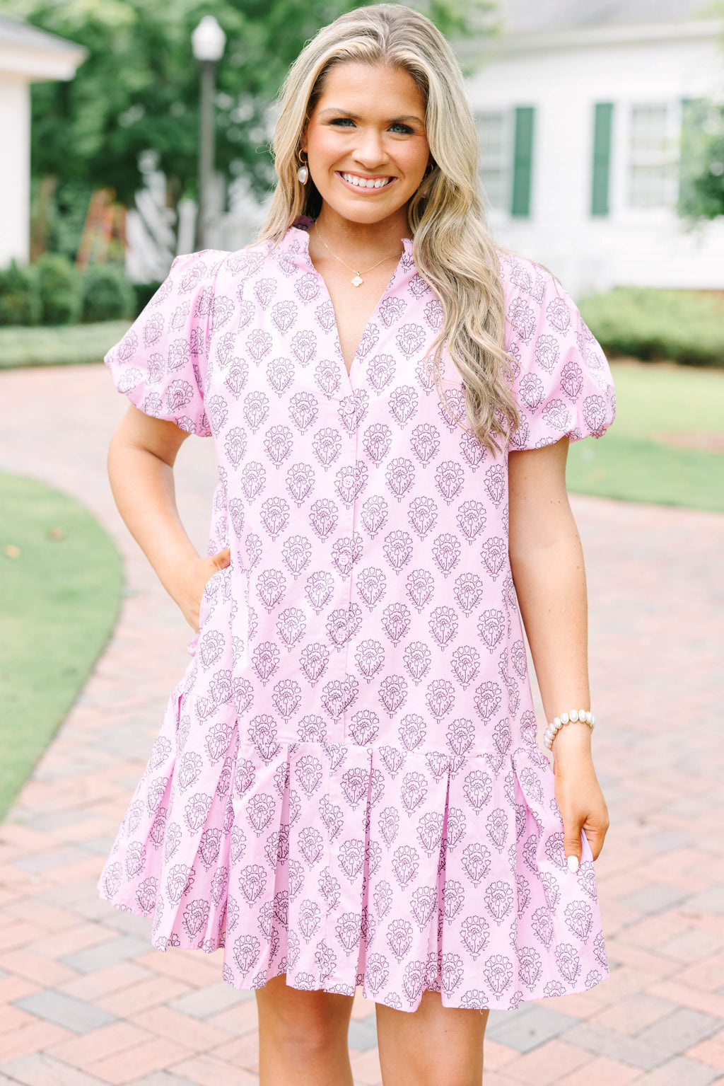 A Bit of Charm Dress, Pink