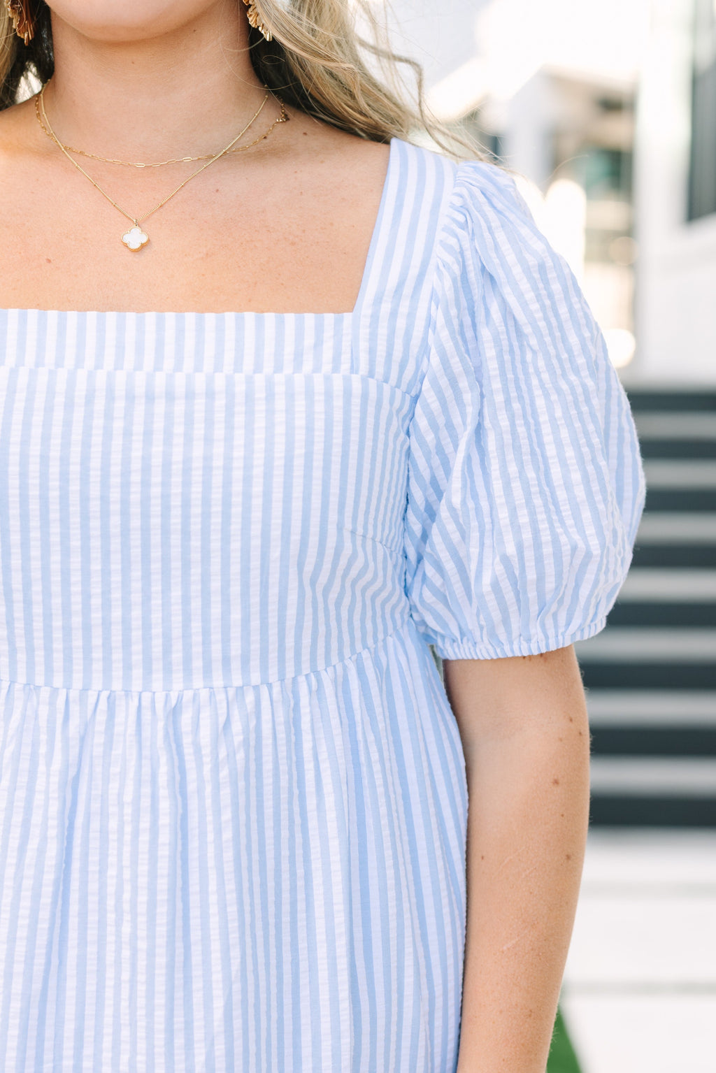 A Breeze In The Ocean Dress, Blue Stripe
