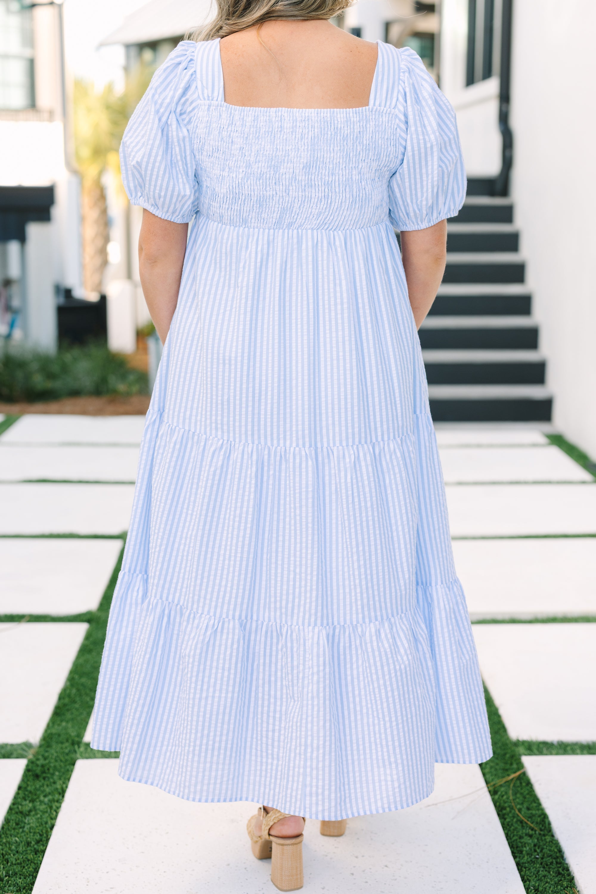 A Breeze In The Ocean Dress, Blue Stripe