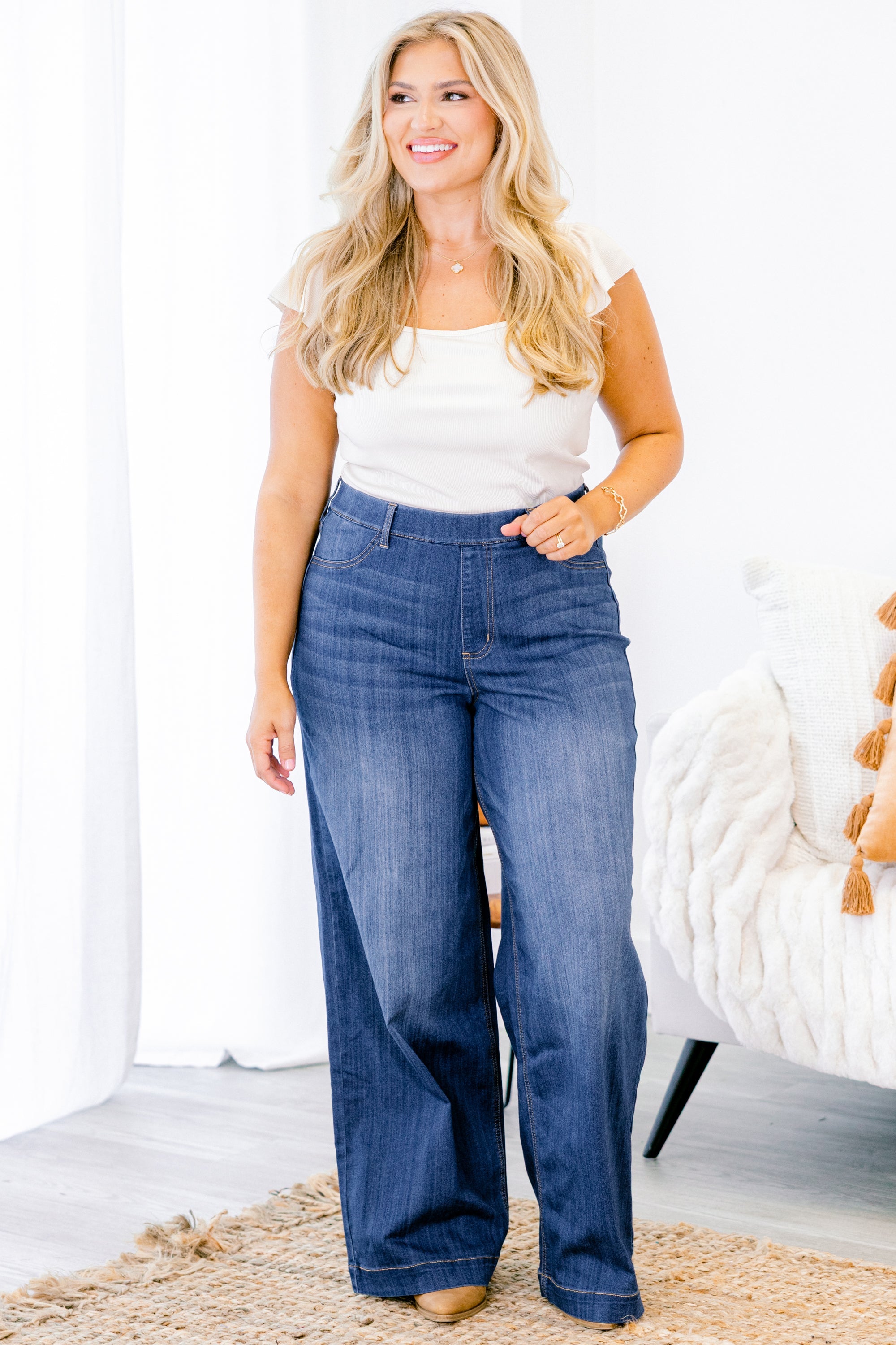 A Casual Stroll Jeggings, Blue