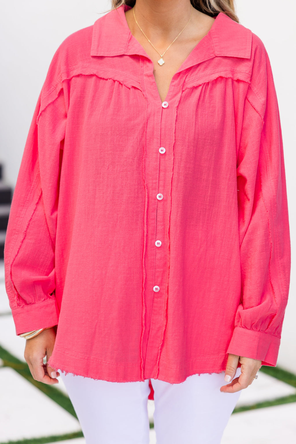 A Different Wave Length Top, Bubble Pink