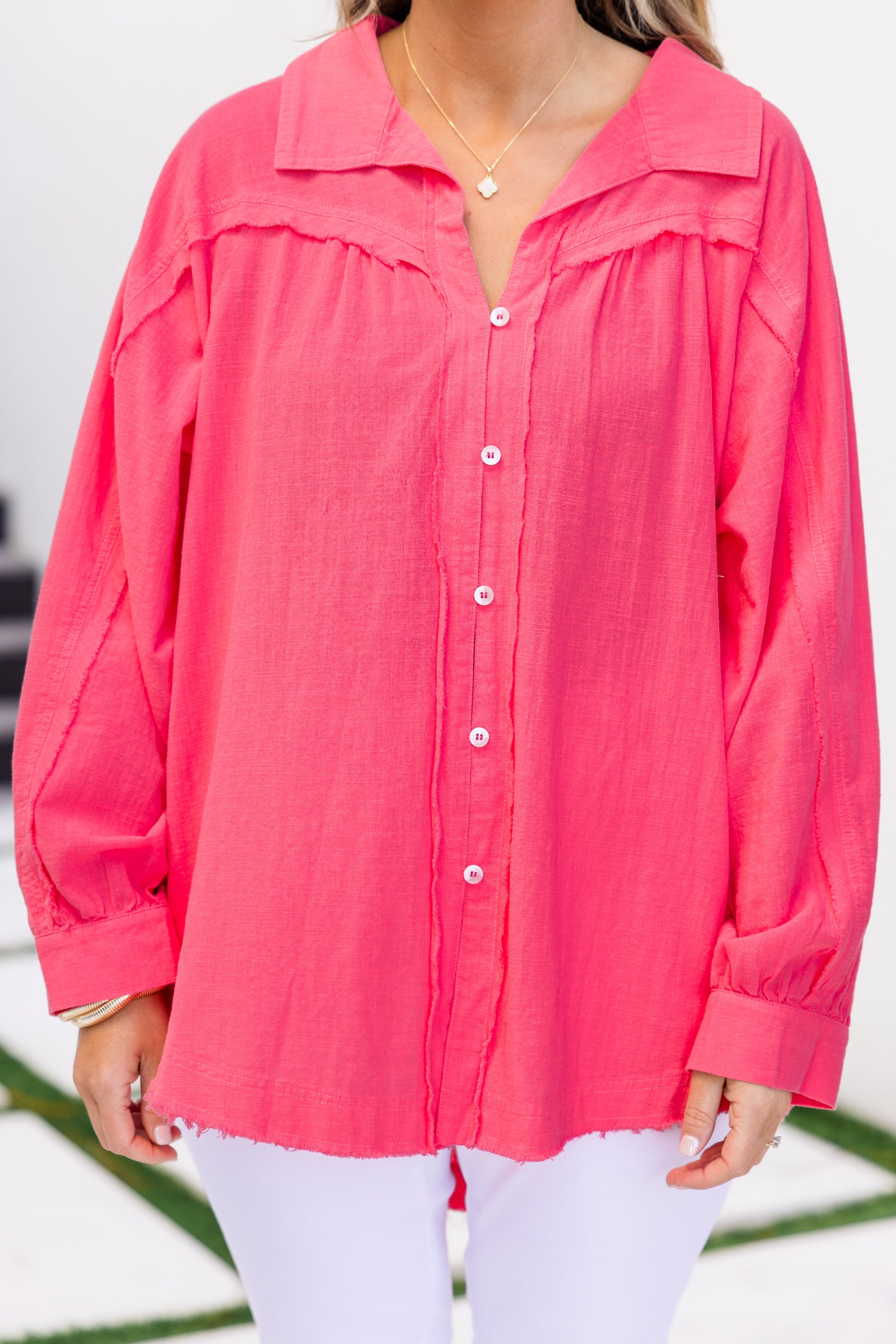 A Different Wave Length Top, Bubble Pink