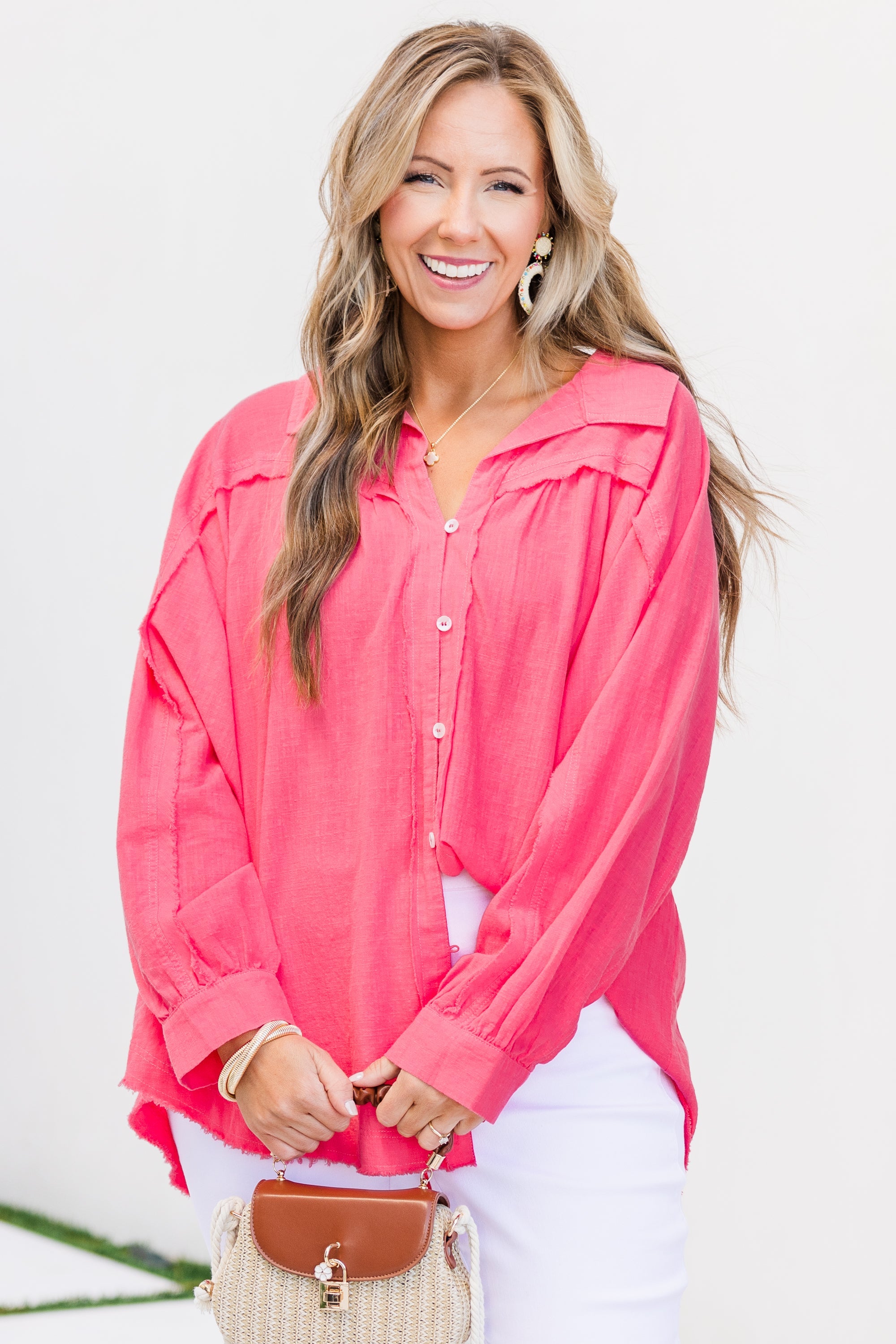 A Different Wave Length Top, Bubble Pink