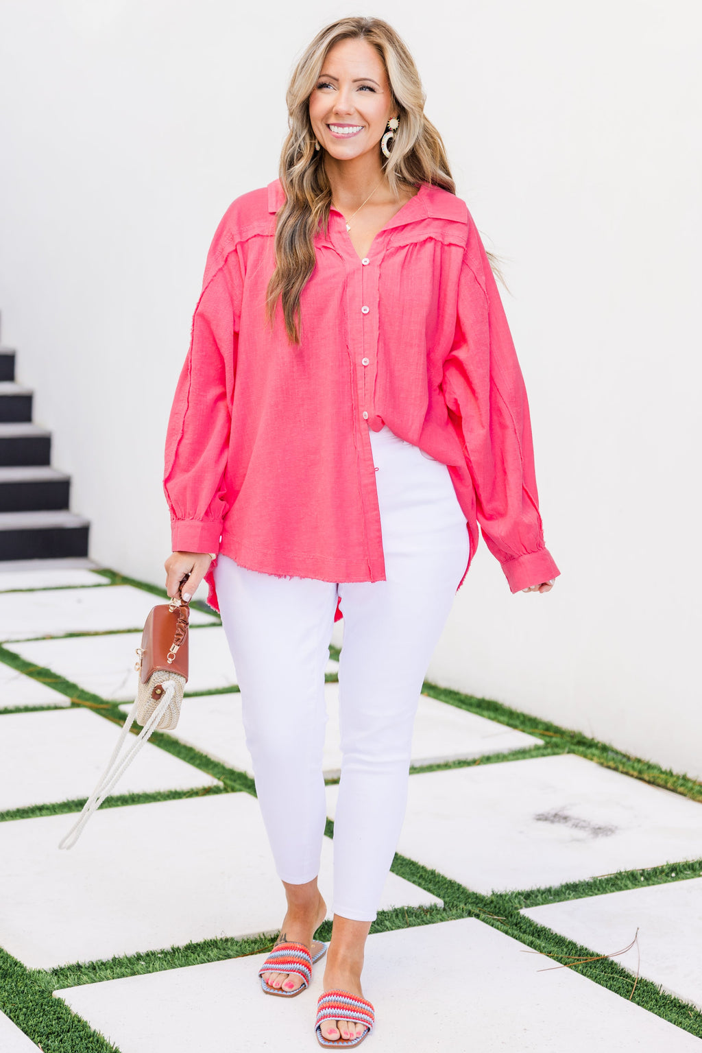 A Different Wave Length Top, Bubble Pink