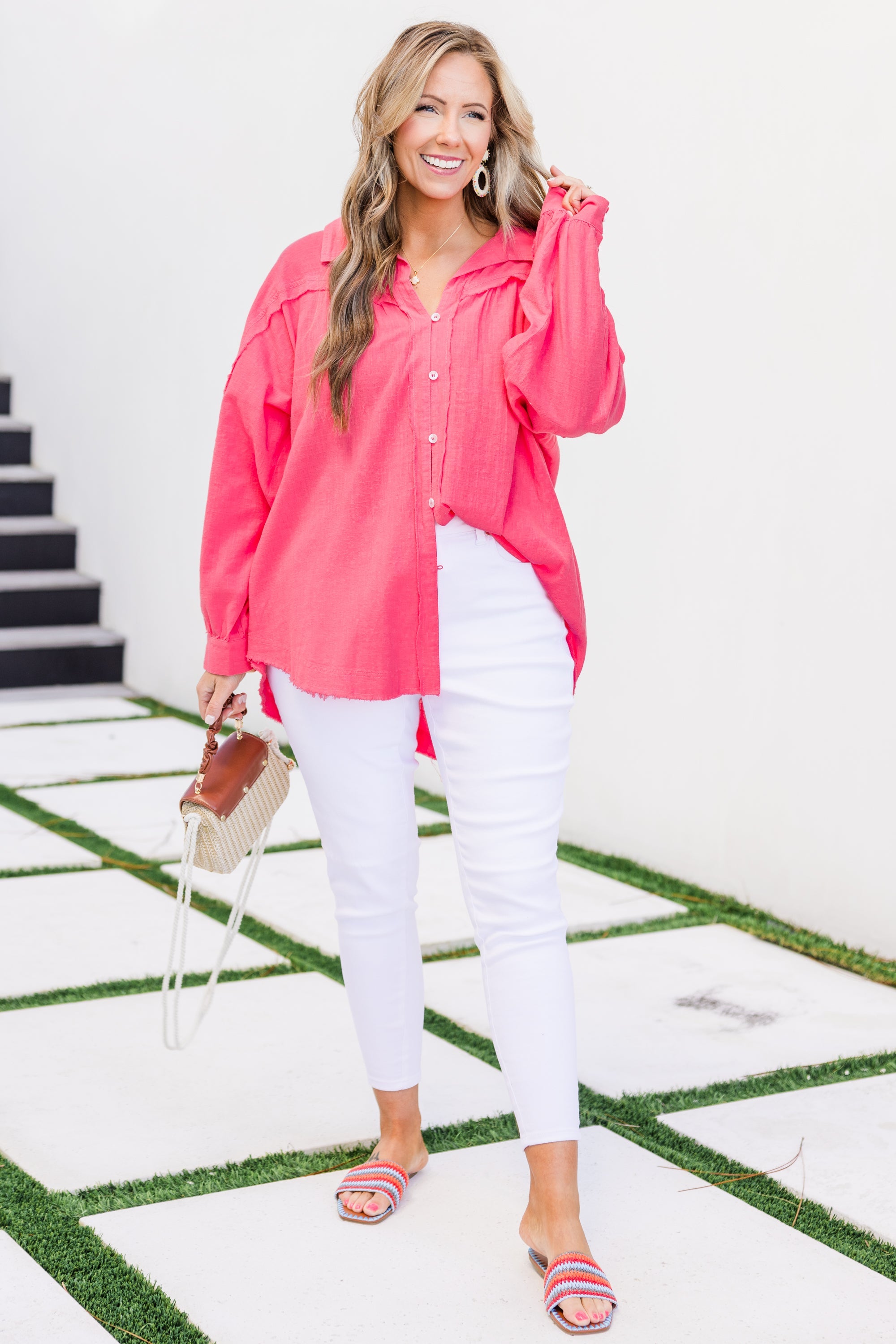 A Different Wave Length Top, Bubble Pink