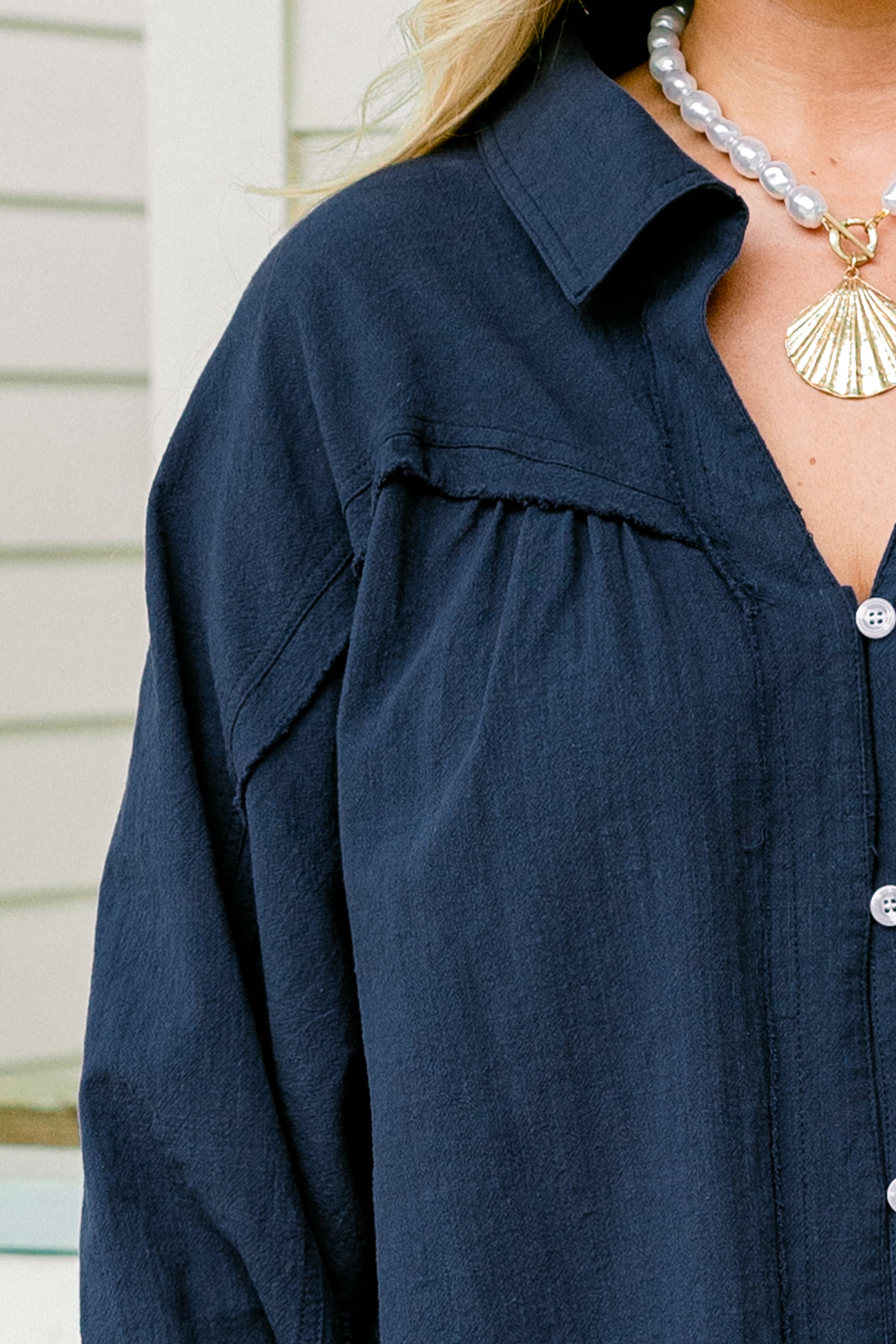 A Different Wave Length Top, Navy