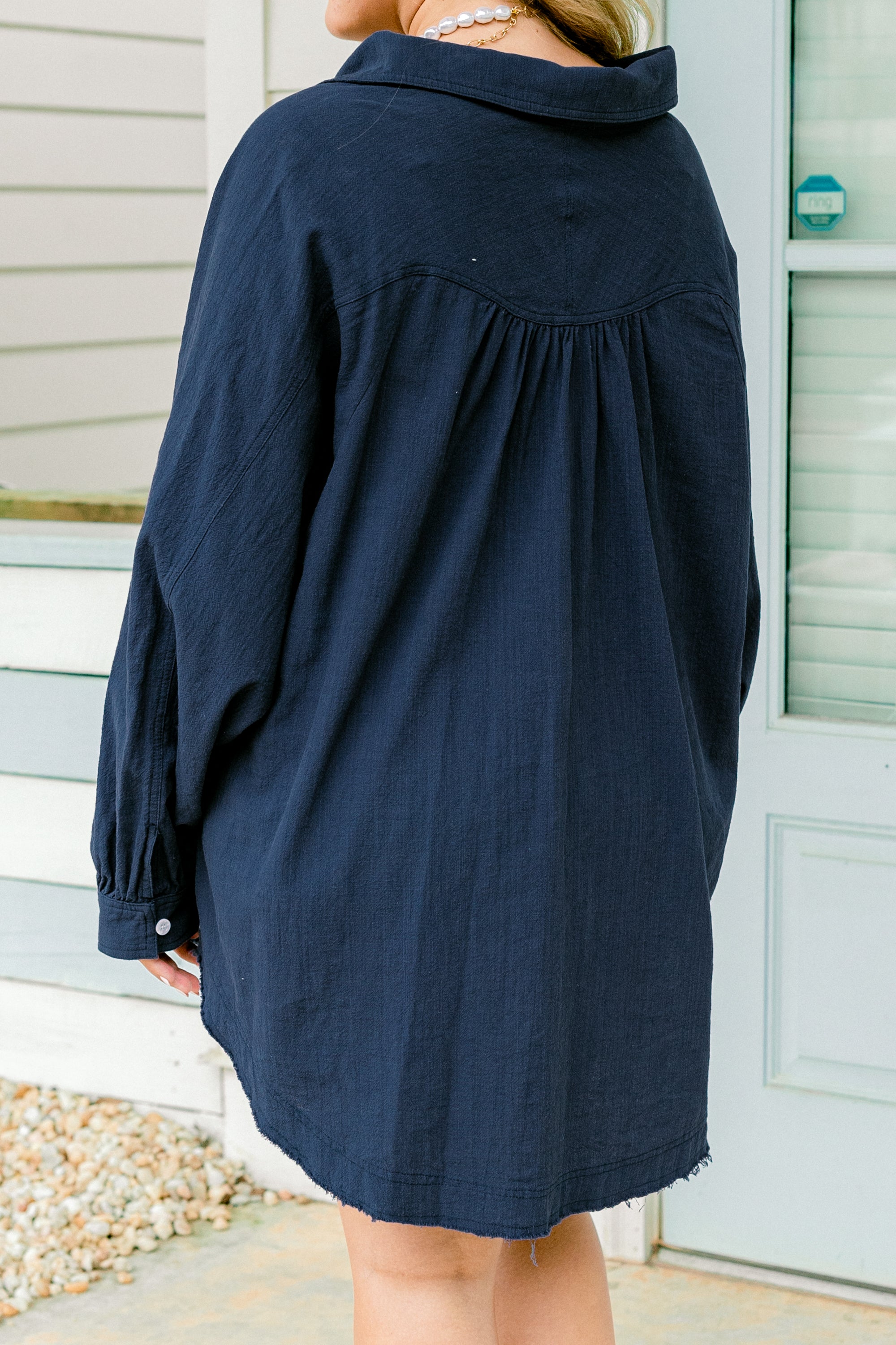 A Different Wave Length Top, Navy