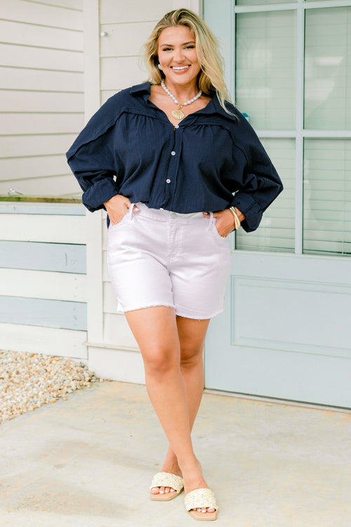 A Different Wave Length Top, Navy