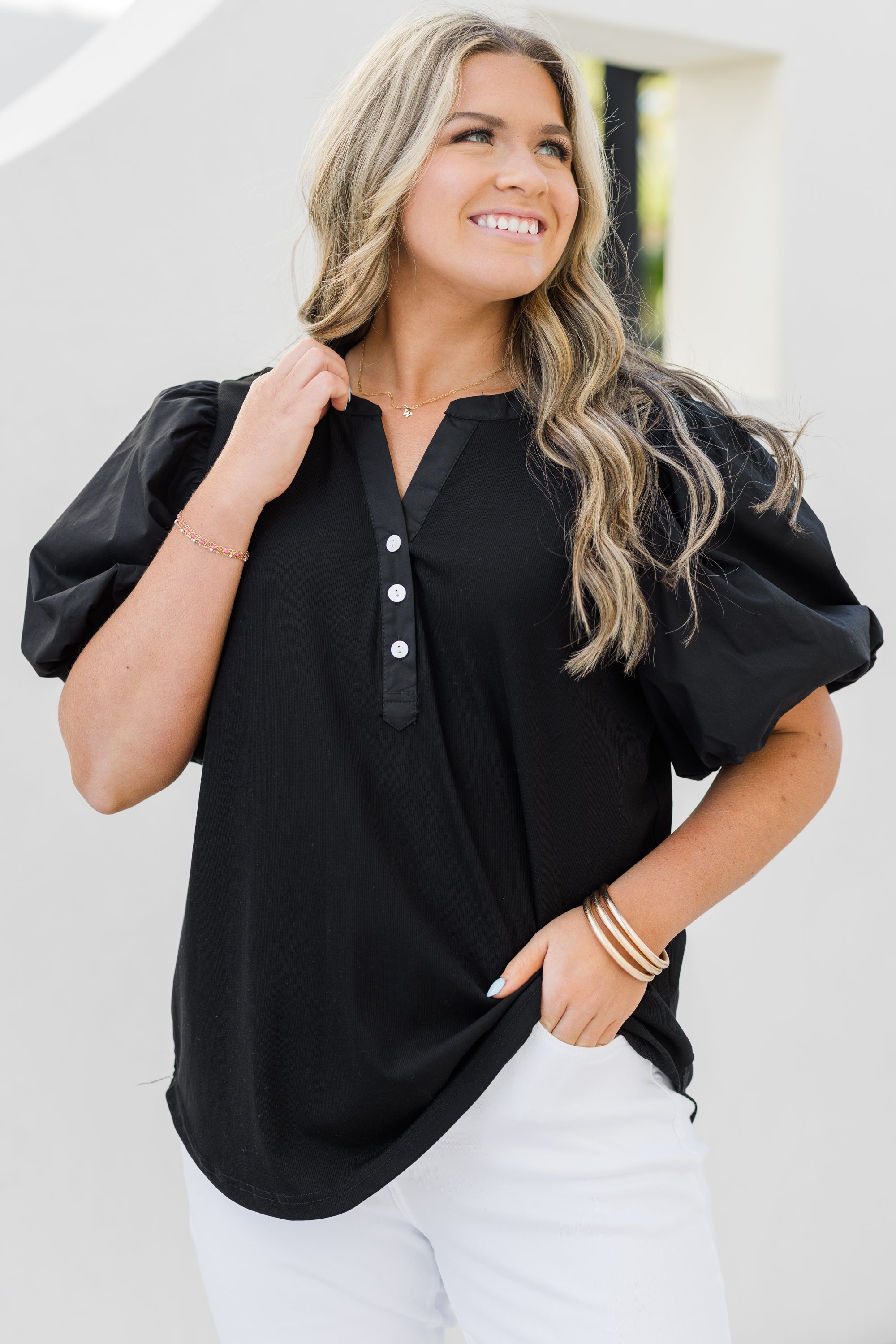 A Glowing Smile Top, Black