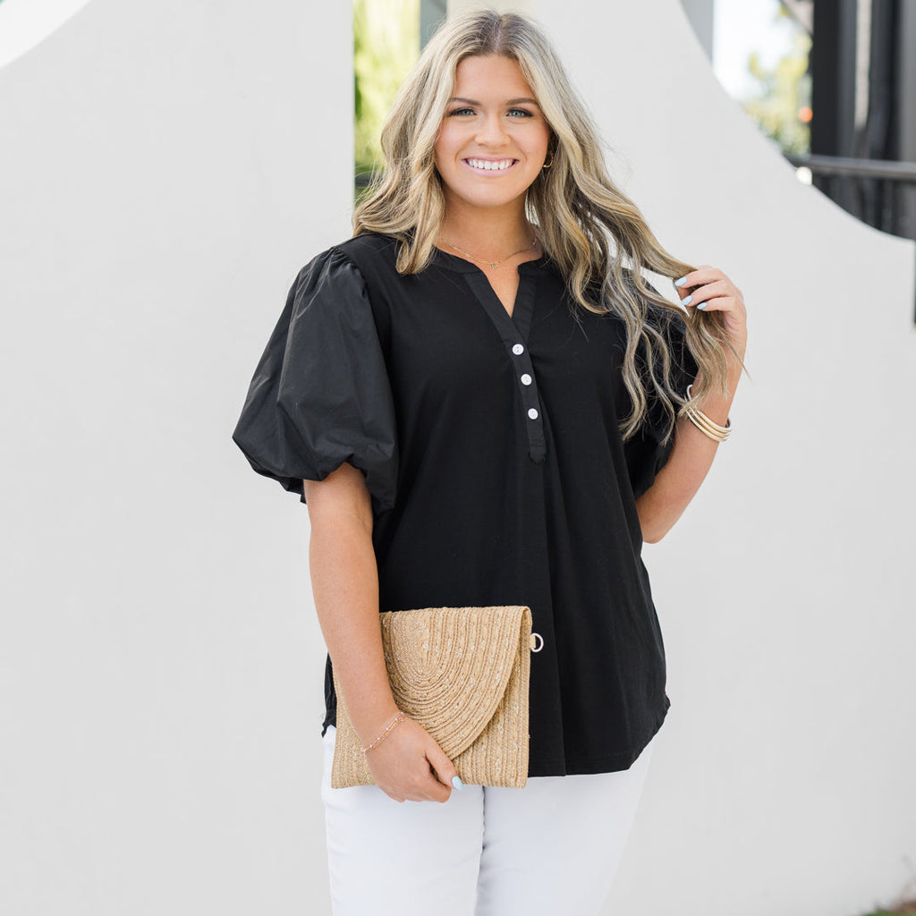 A Glowing Smile Top, Black