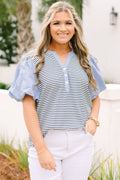 A Glowing Smile Top, Chambray