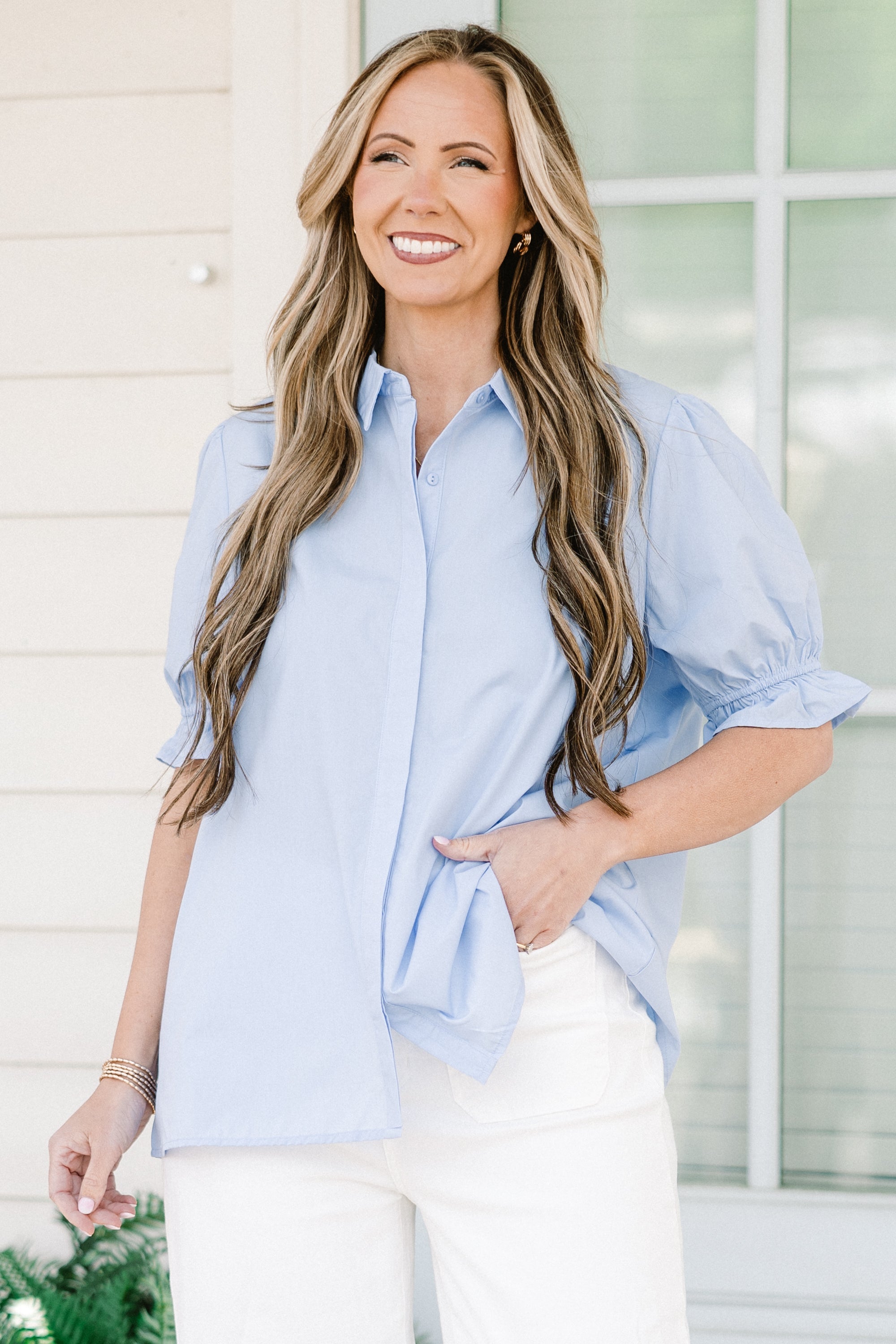 A Helping Hand Top, Blue