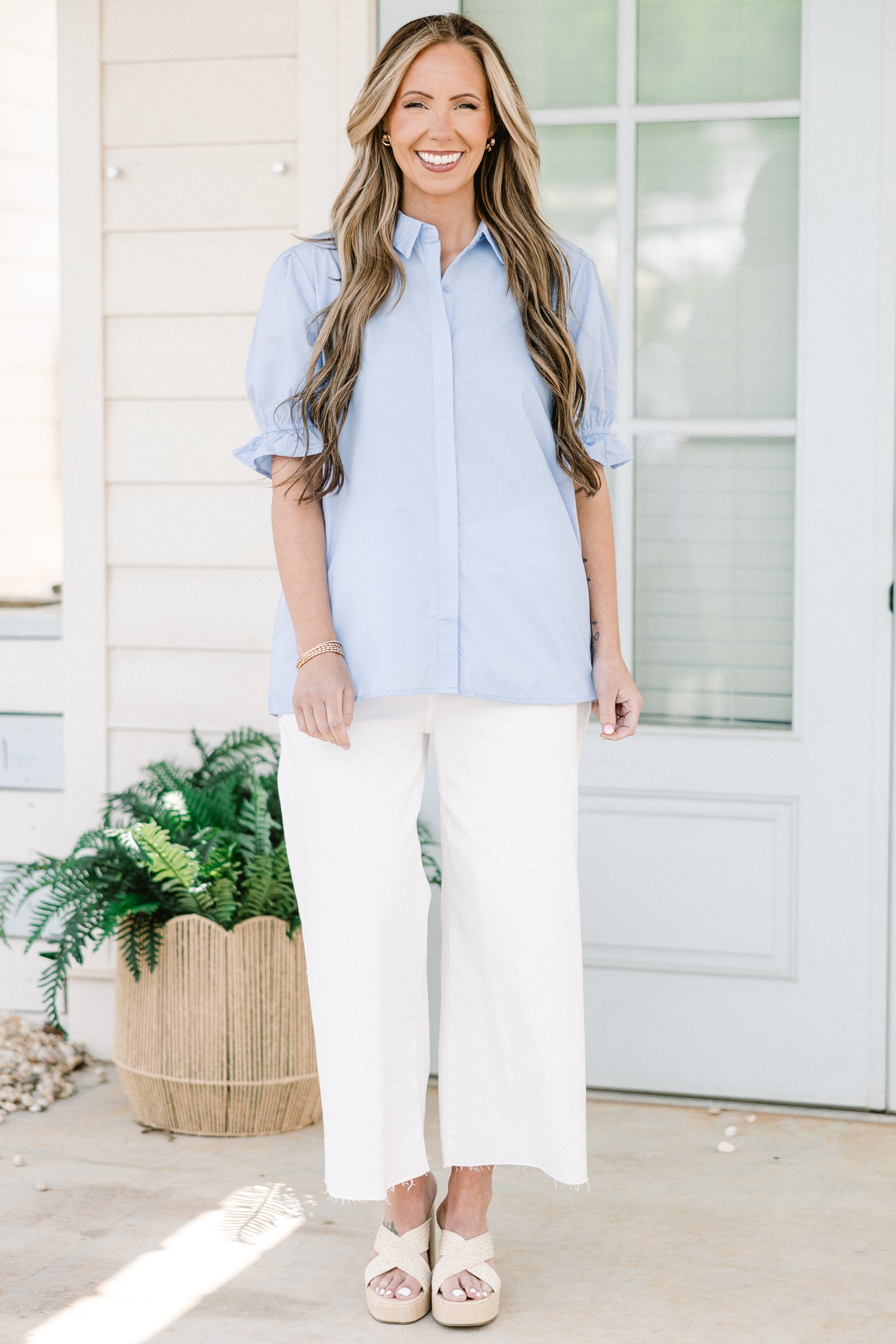 A Helping Hand Top, Blue
