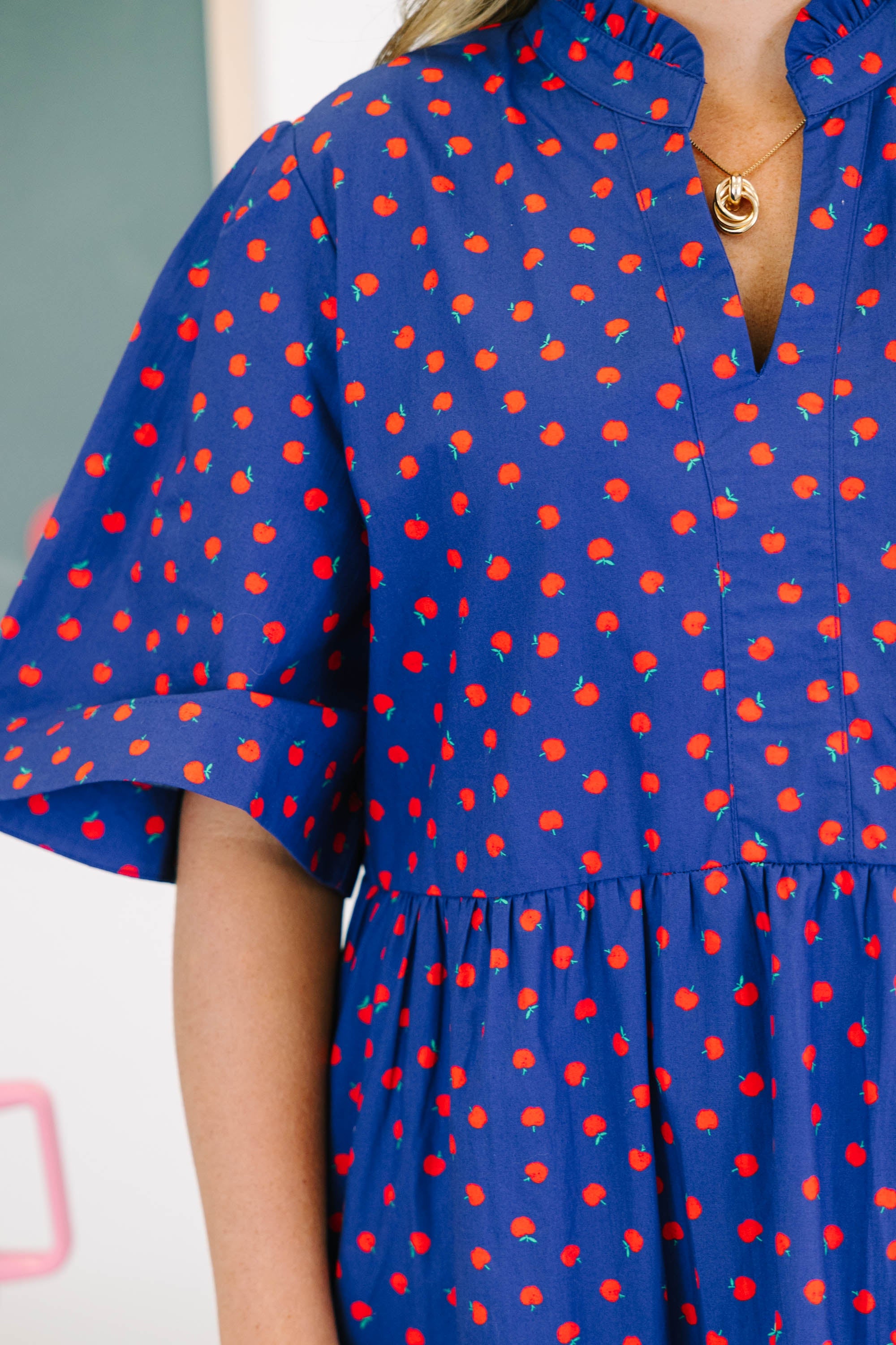 A Is For Apple Dress, Navy