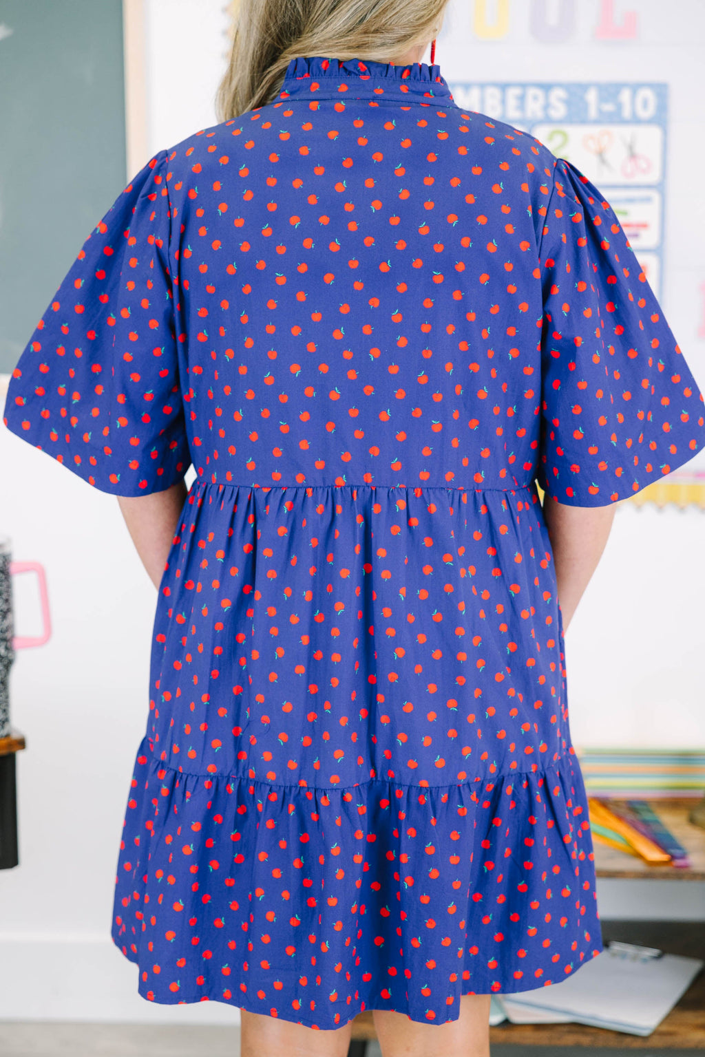 A Is For Apple Dress, Navy