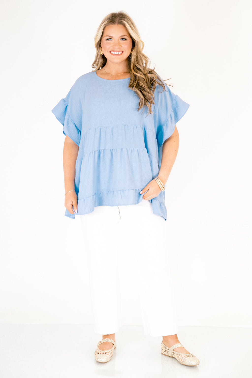 A Little Reckless Top, Chambray