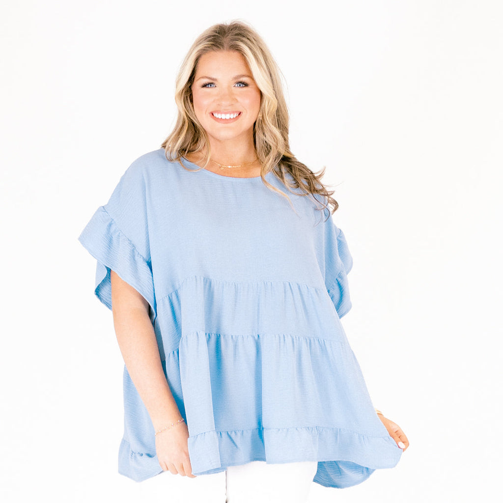 A Little Reckless Top, Chambray