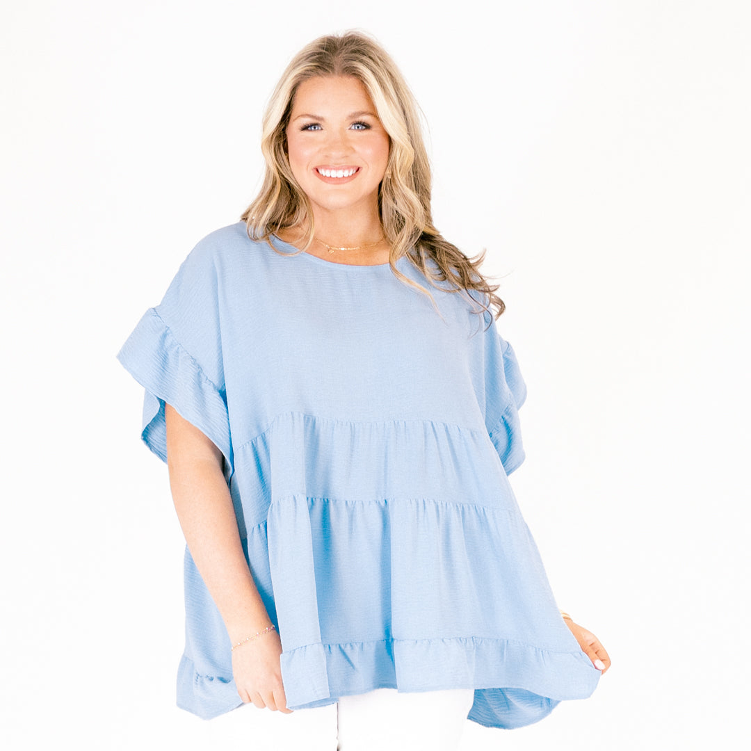 A Little Reckless Top, Chambray