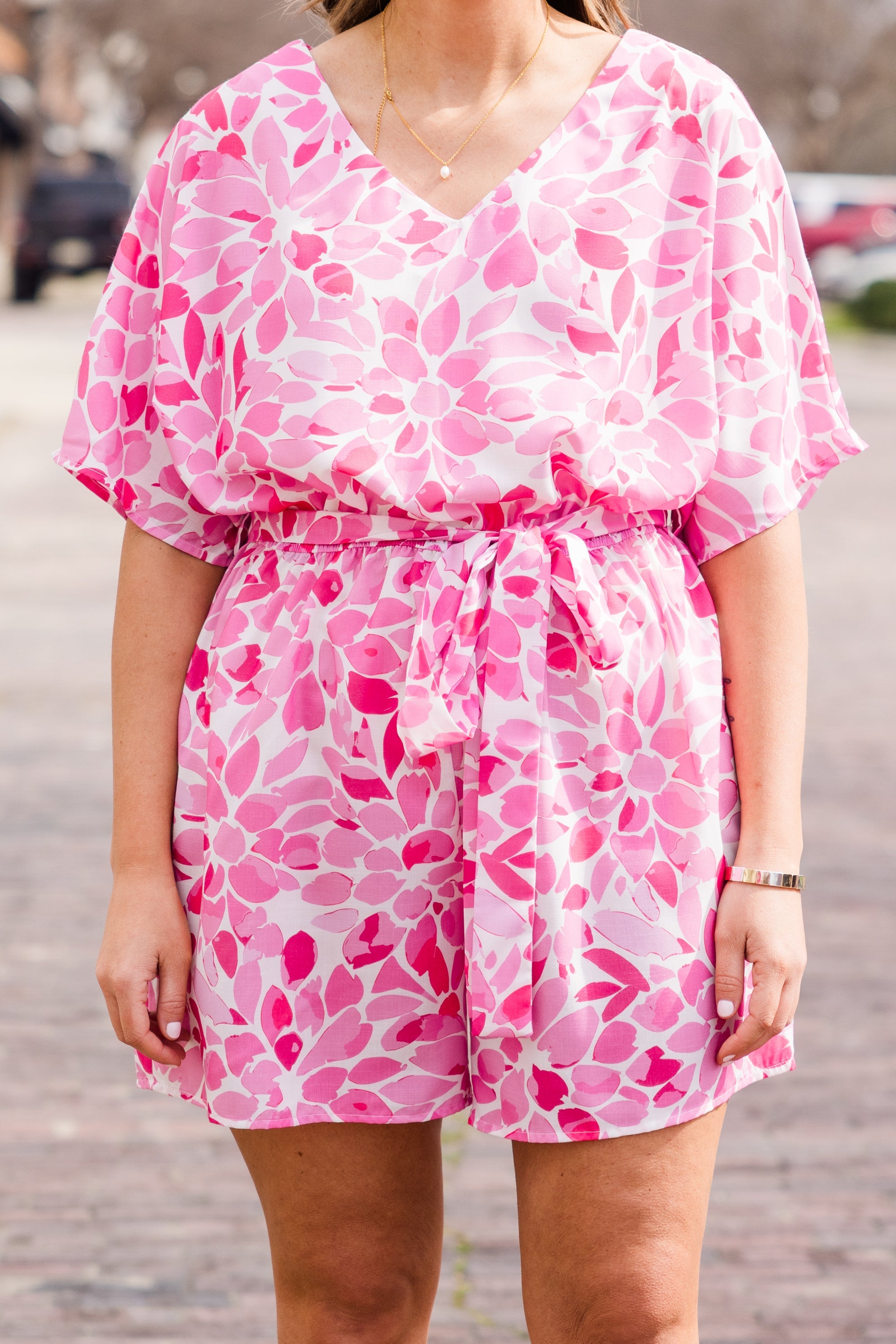 A Little Unpredictable Romper, Pink