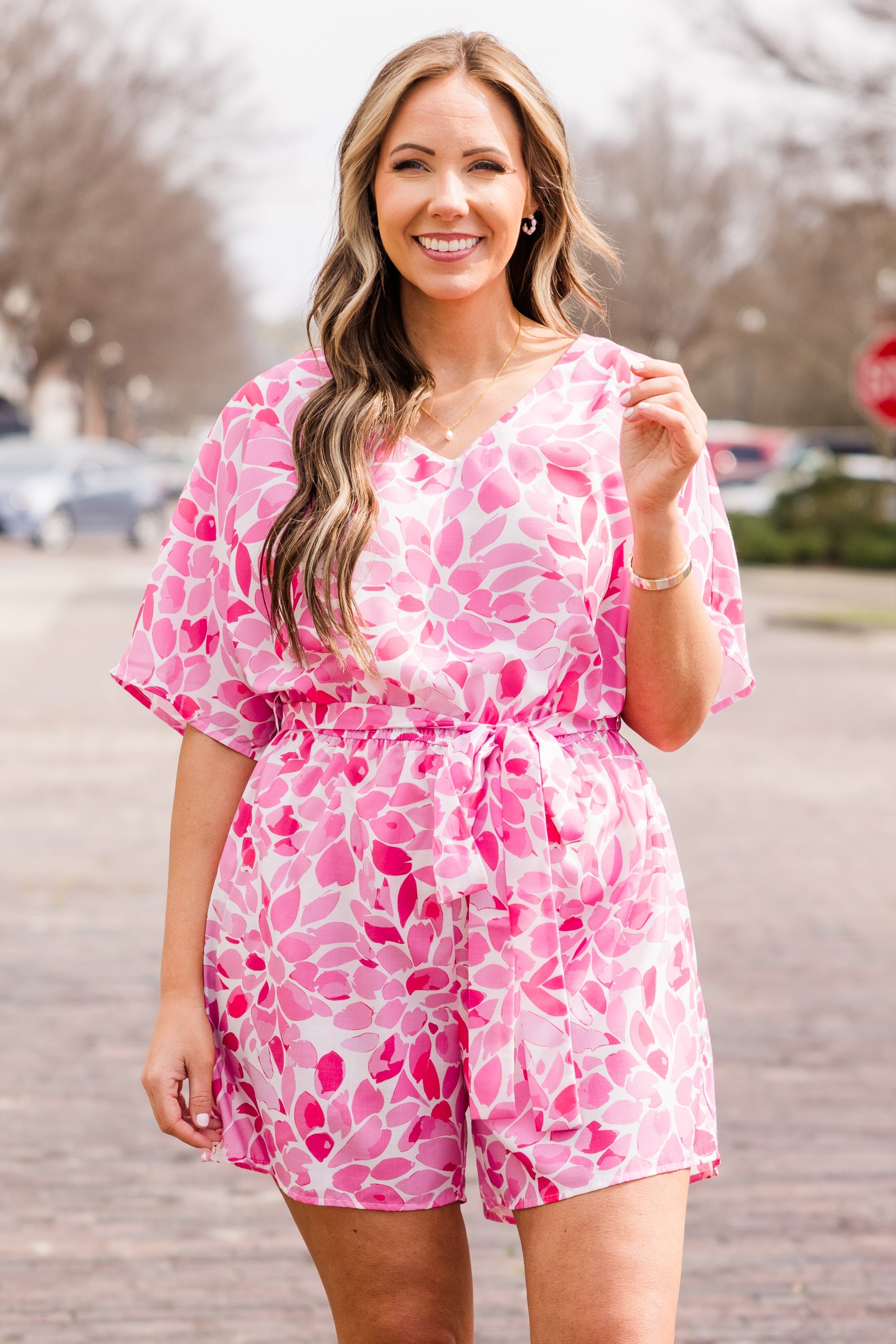 A Little Unpredictable Romper, Pink