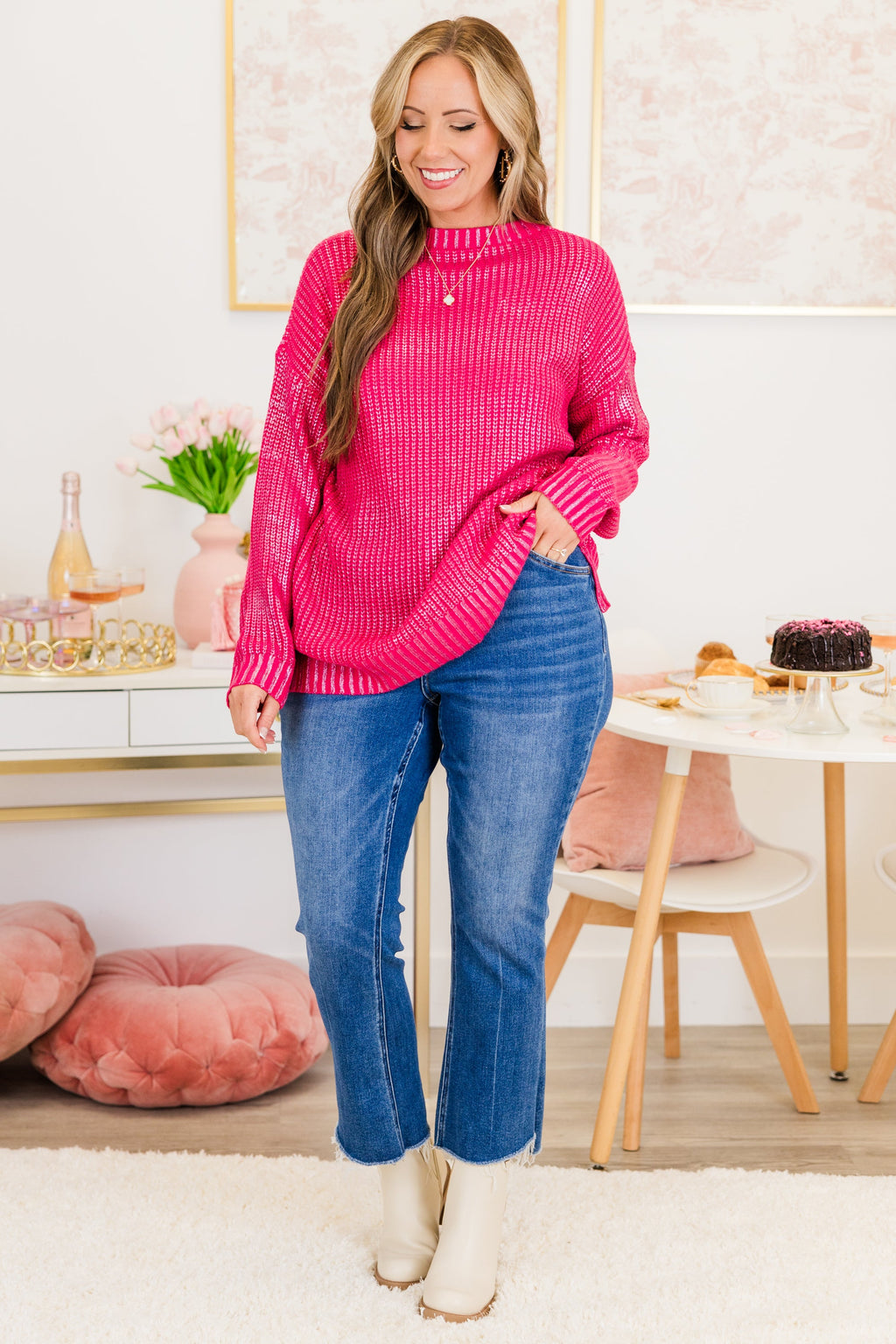 A Lovely Wish Sweater, Pink