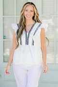 Back In Bloom Top, White