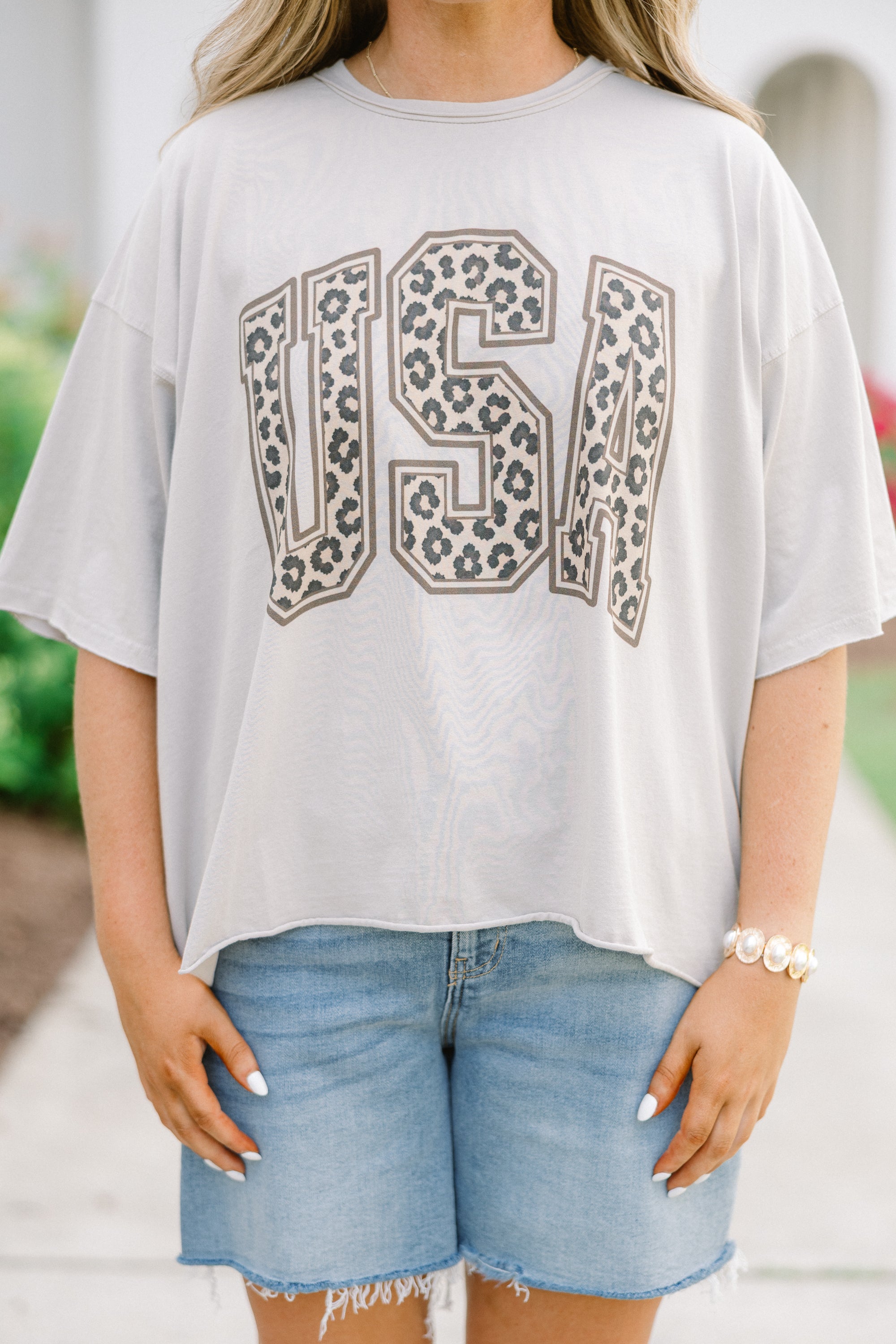 Wild In The USA Vintage Wash Tee, Stone