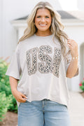 Wild In The USA Vintage Wash Tee, Stone