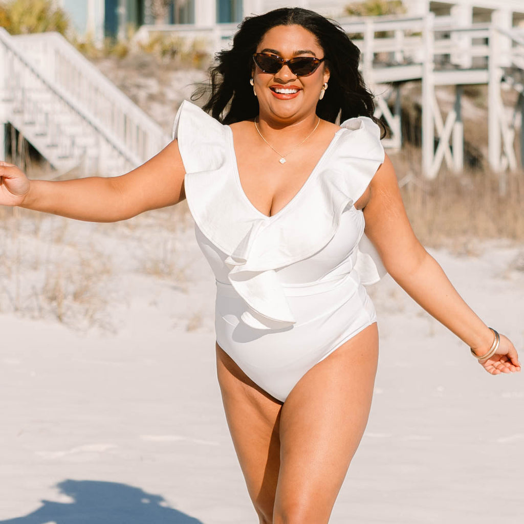 Ode To Glam Swimsuit, White
