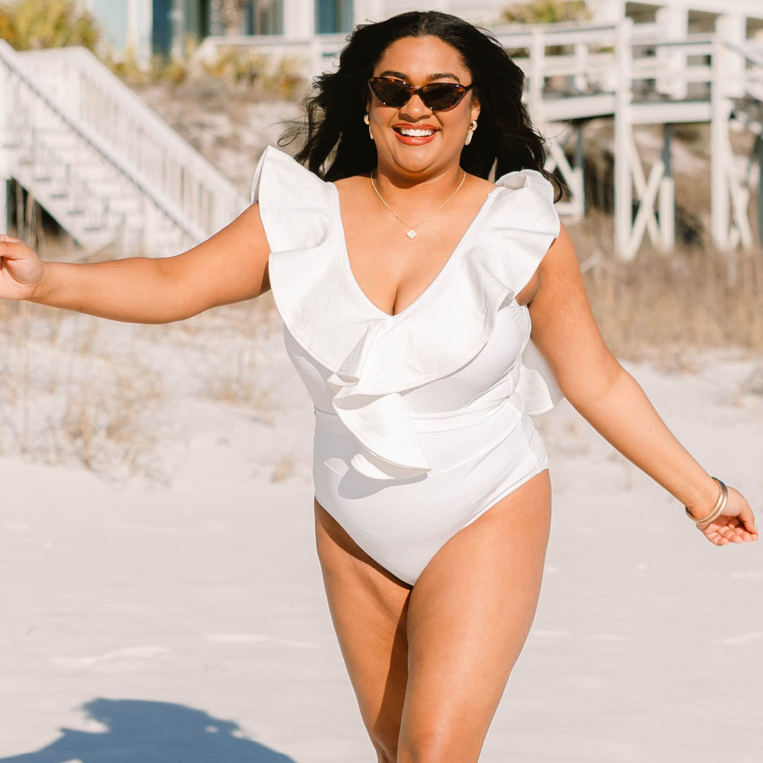 Ode To Glam Swimsuit, White