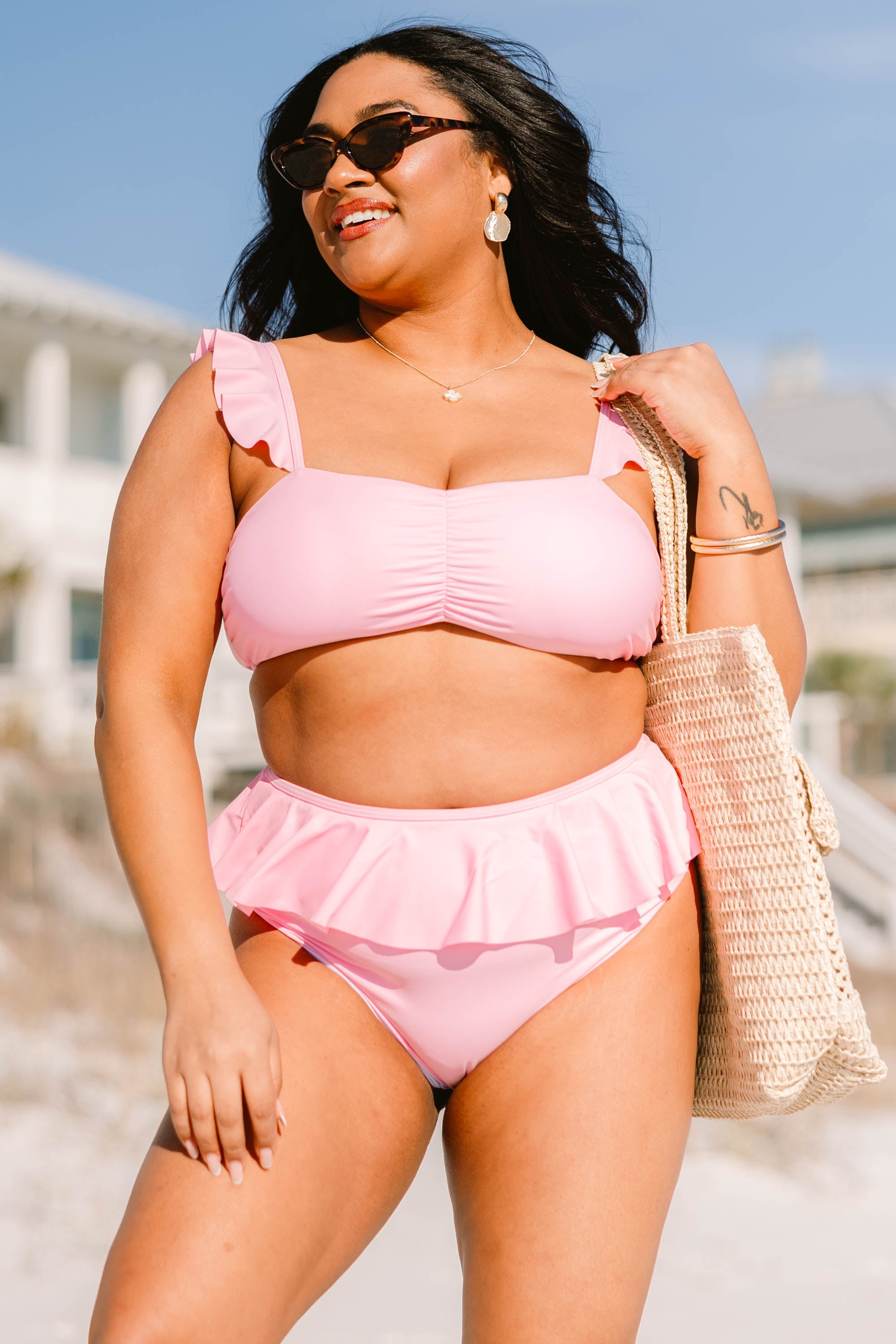 Sugar Sands Swim Top, Pink