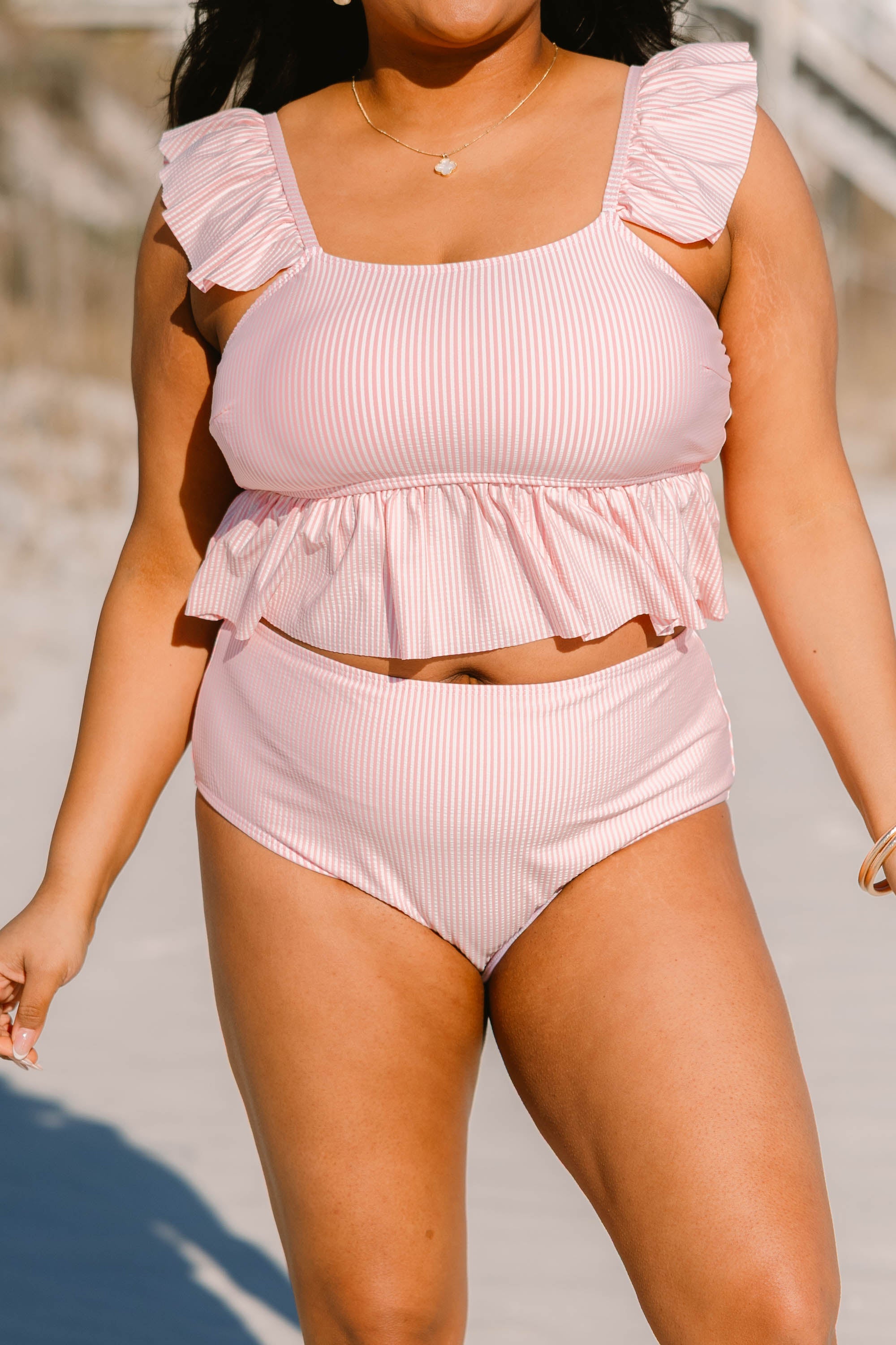 Breeze Through Paradise Tankini, Pink Stripe